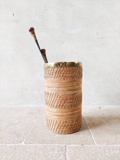 Mid-Century Hollywood Regency Umbrella Stand / Holder by Gabriella Crespi, 1970s