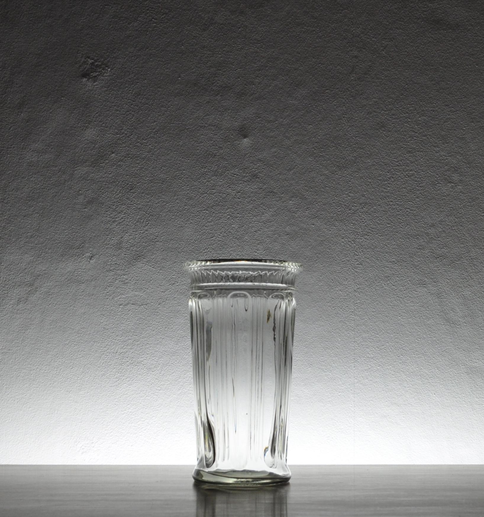 Scandinavian Modern Midcentury Holmegaard Conical Light Gray Vase For Sale