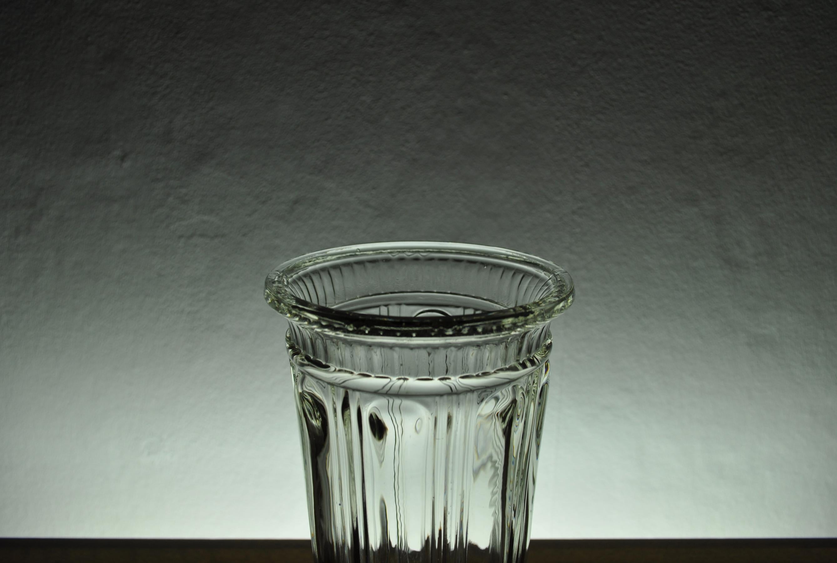 Danish Midcentury Holmegaard Conical Light Gray Vase For Sale