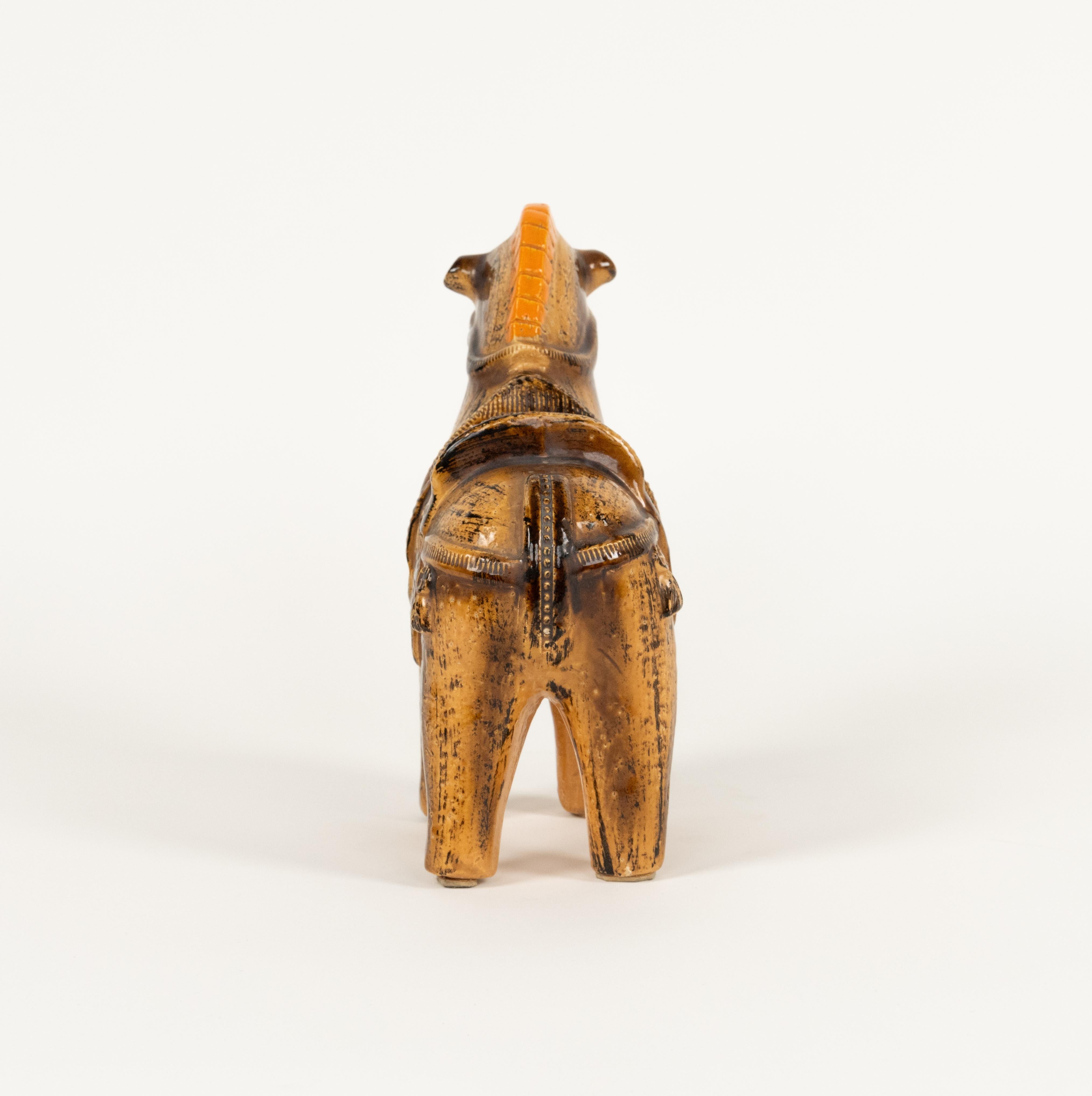 Escultura de caballo de mediados de siglo Cerámica esmaltada de Aldo Londi para Bitossi, Italia Años 60 en venta 2