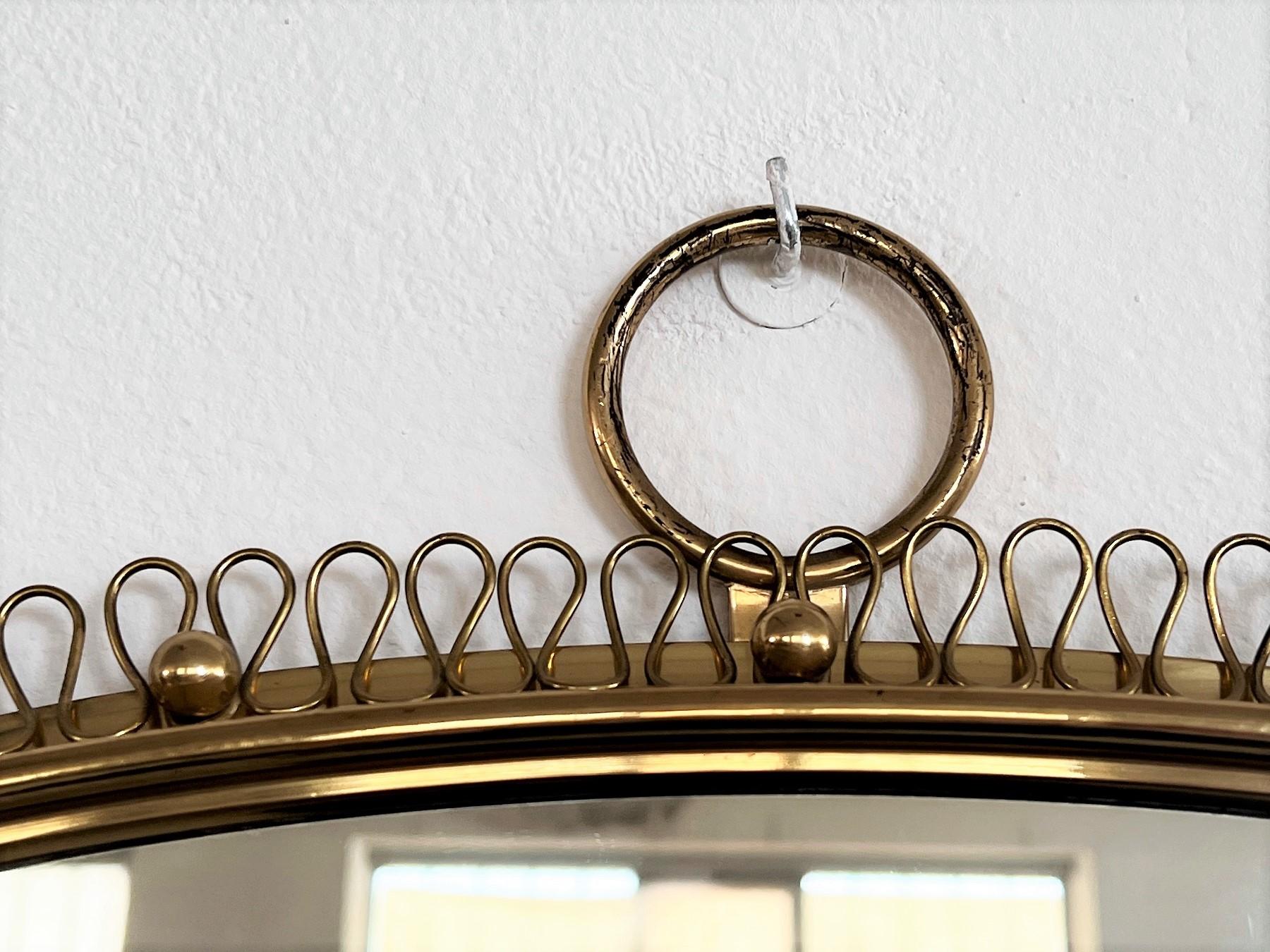 Midcentury Huge Loop Wall Mirror in Brass by Josef Frank for Svenskt Tenn, 1960 4