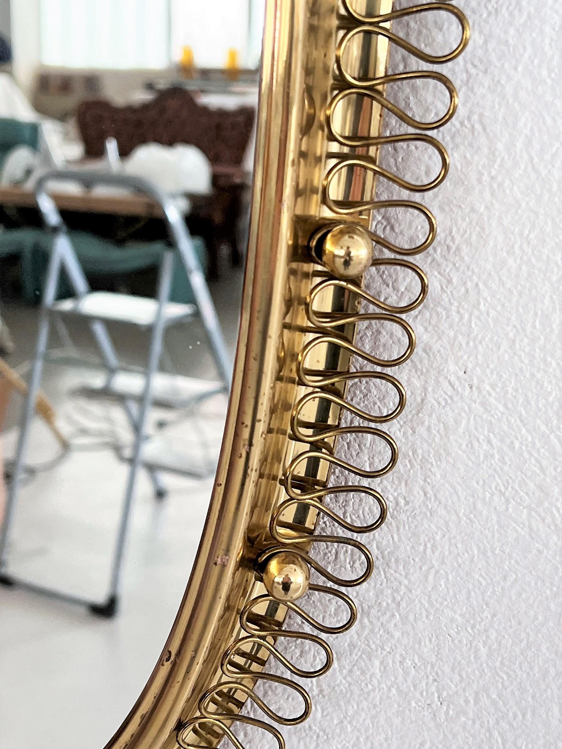 Midcentury Huge Loop Wall Mirror in Brass by Josef Frank for Svenskt Tenn, 1960 2