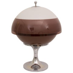Midcentury Huge Perspex and Chrome Saturn Globe Lamp
