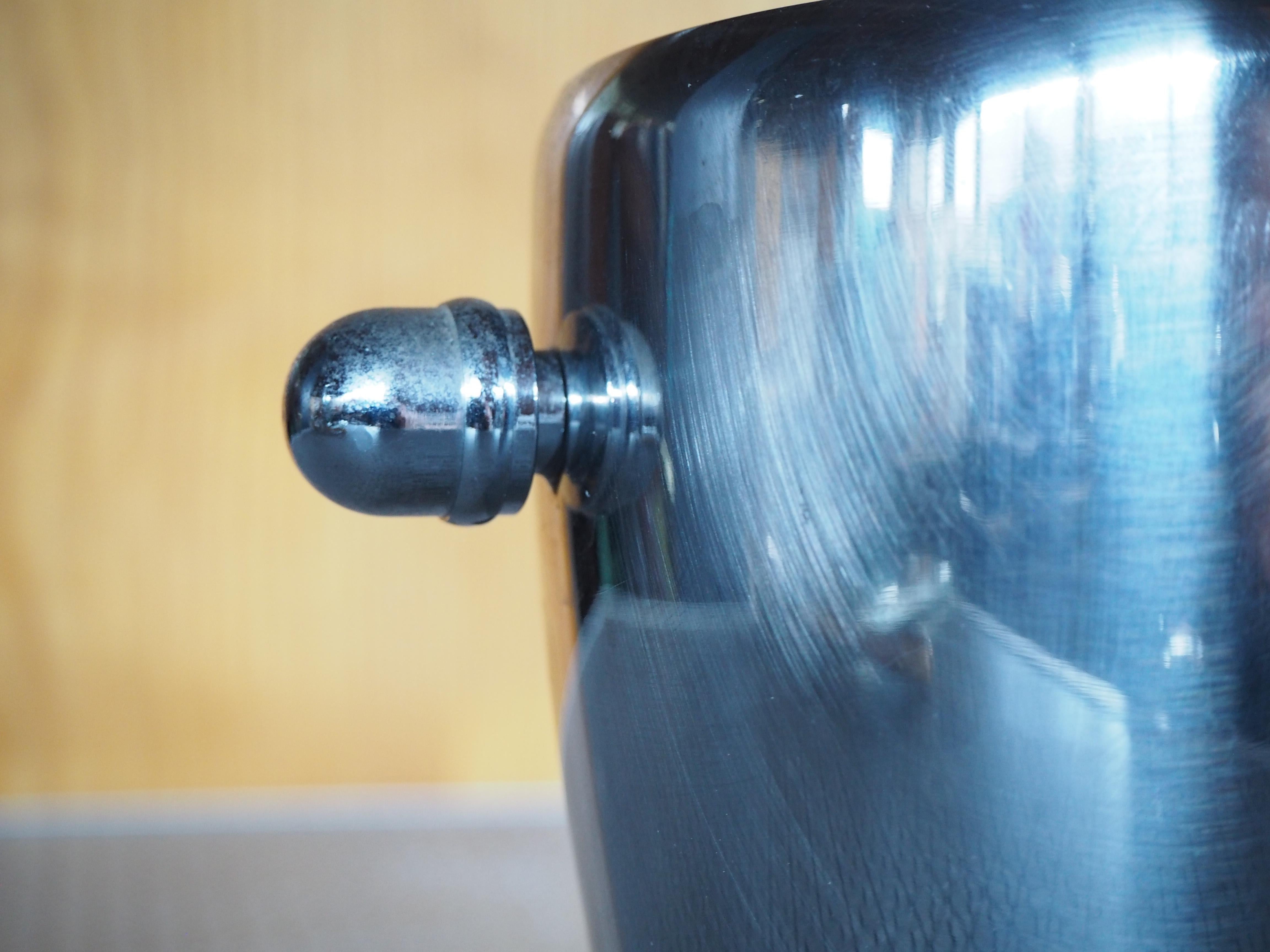 Metallo Secchiello per ghiaccio di metà secolo, Europa, Zeptter 1980 in vendita