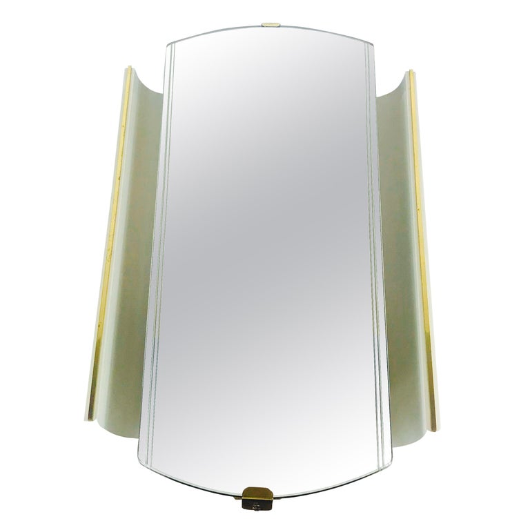 Midcentury Illuminated Mirror from Ernest Igl for Hillebrand Lighting, 1950s For Sale