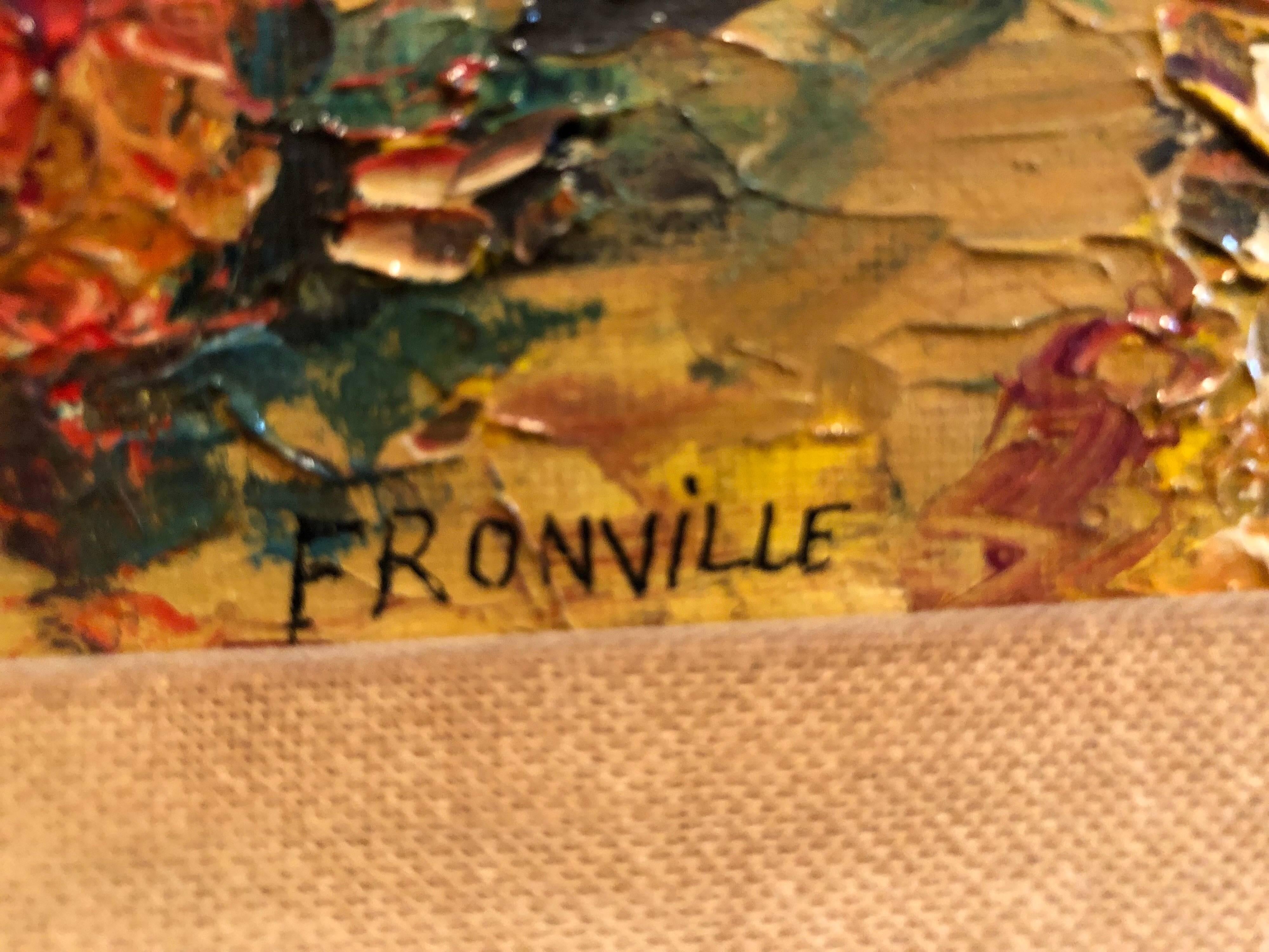 Mid-20th Century Midcentury Impasto Still Life by Fronville