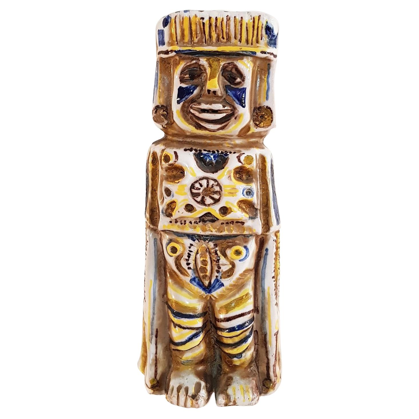 Midcentury "Inca" Ceramic Sculpture, Italy