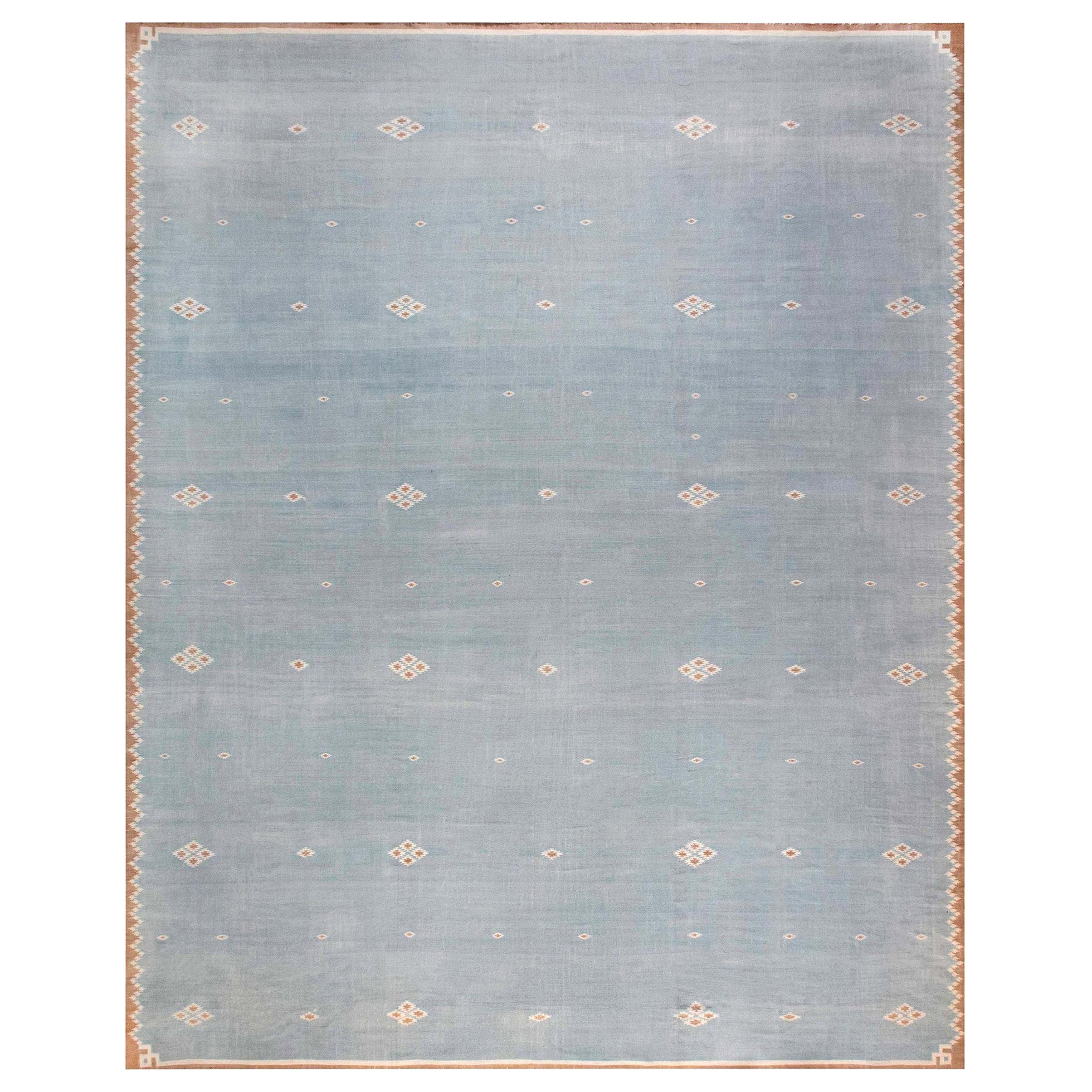 Mid-20th Century Indian Dhurrie Rug For Sale