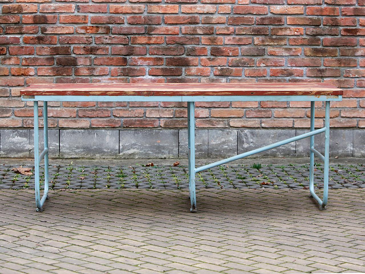 Midcentury Industrial Dining Table, 1950s For Sale 6