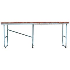 Table de salle à manger industrielle du milieu du siècle, années 1950