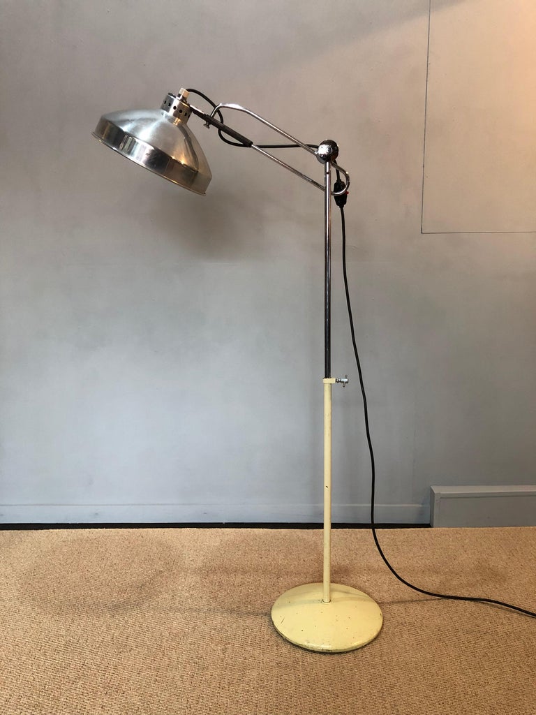 Large Midcentury Industrial Floor Lamp