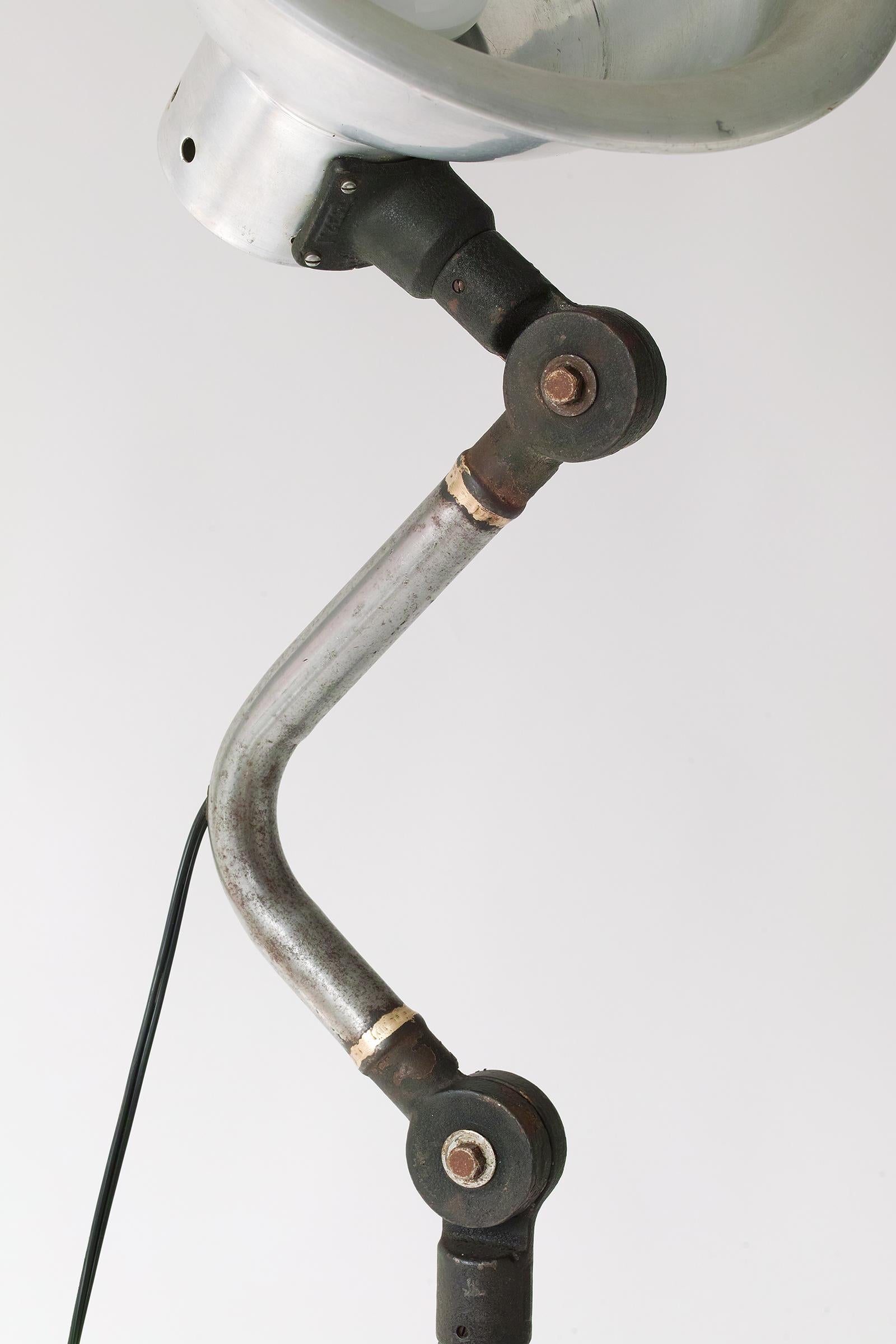 Aluminum Mid-Century Industrial Lamp by M. Brandt & Son For Sale