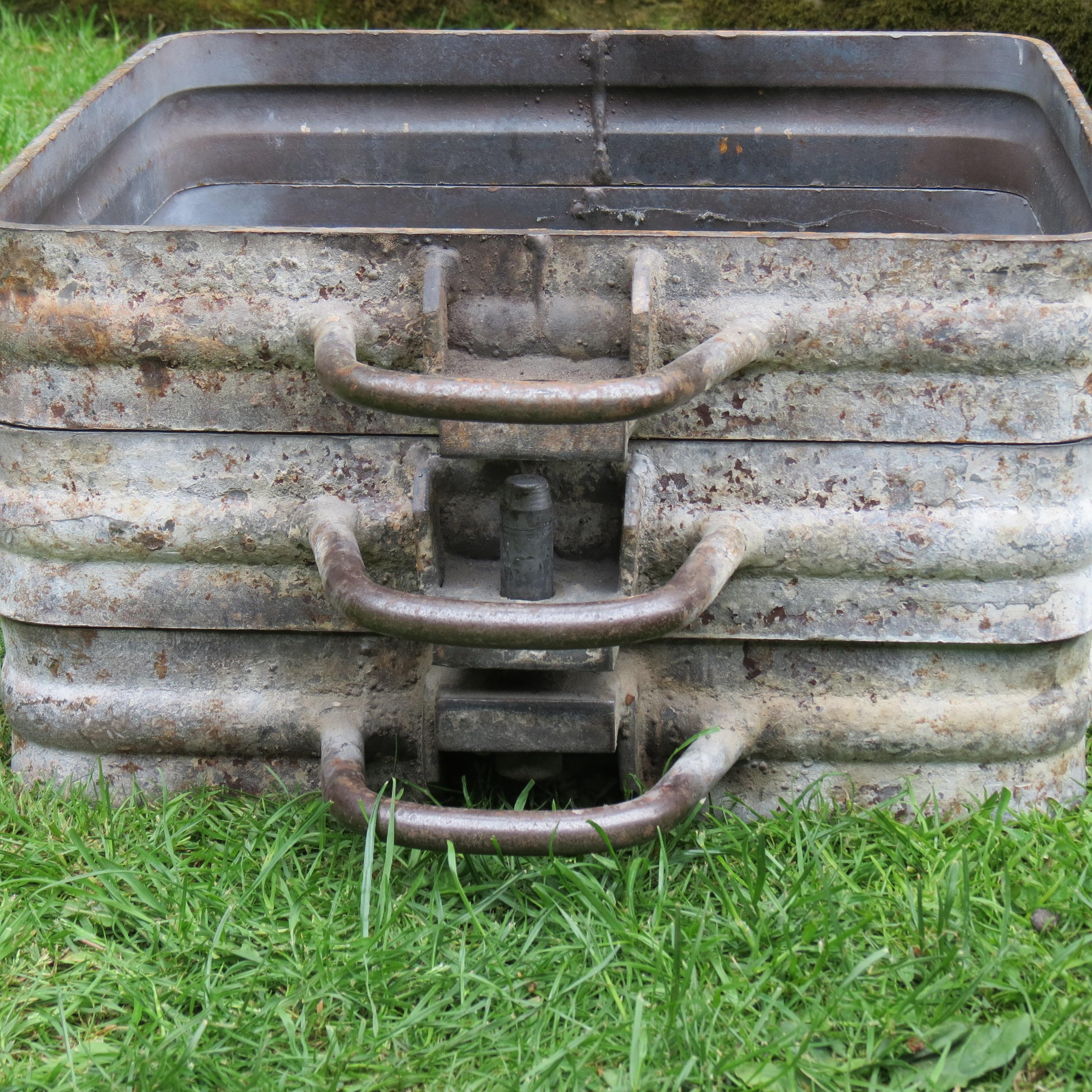 MidCentury Industrial Metal Sand Casting Flask Large Garden Planters E 3 Availab 6