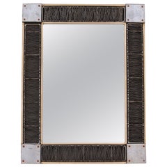 Midcentury Industrial Style Aluminum Framed Mirror