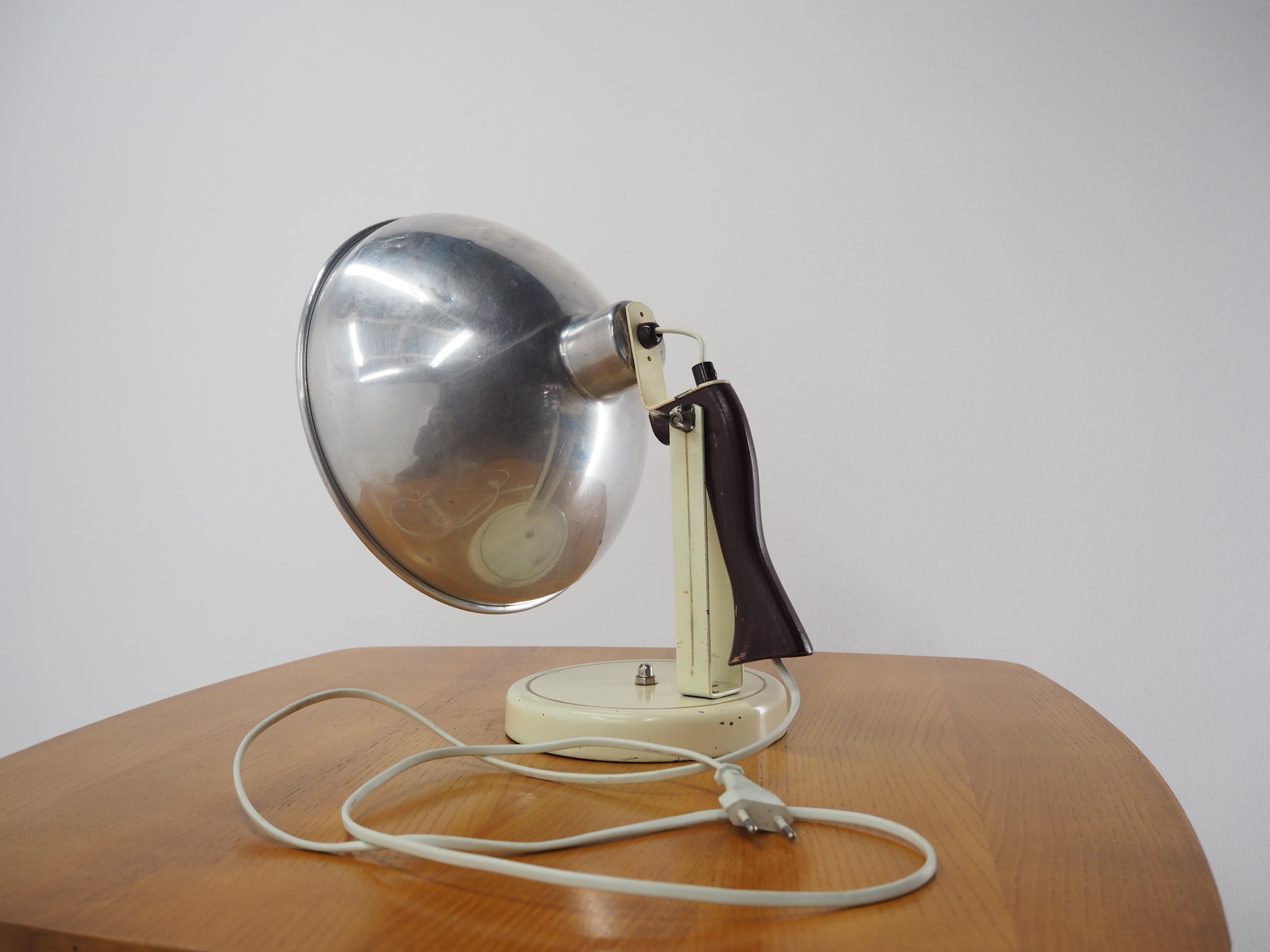 Midcentury Industrial Table or Hand Lamp, Czechoslovakia, 1960s For Sale 2