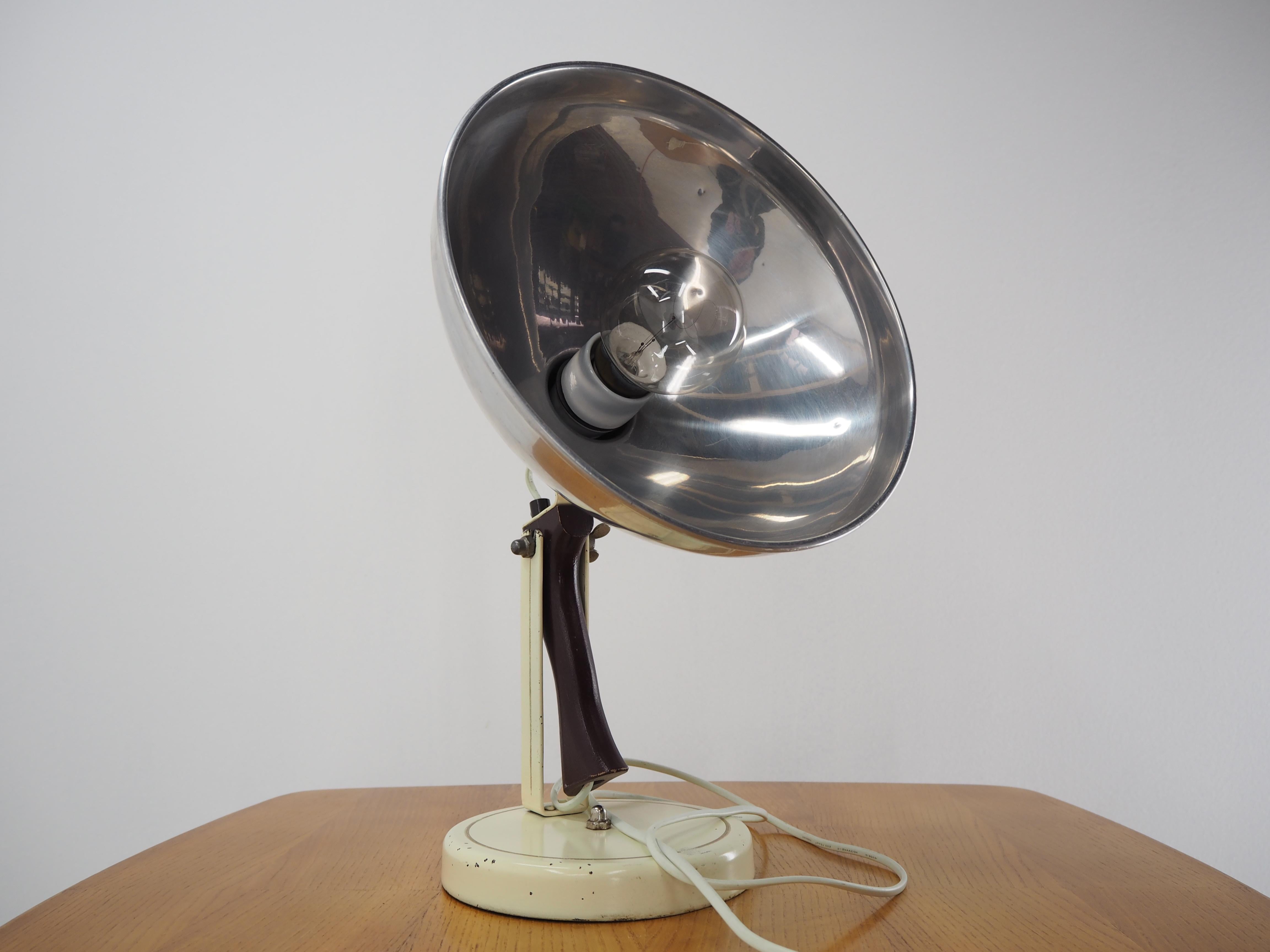 Midcentury Industrial Table or Hand Lamp, Czechoslovakia, 1960s For Sale 3
