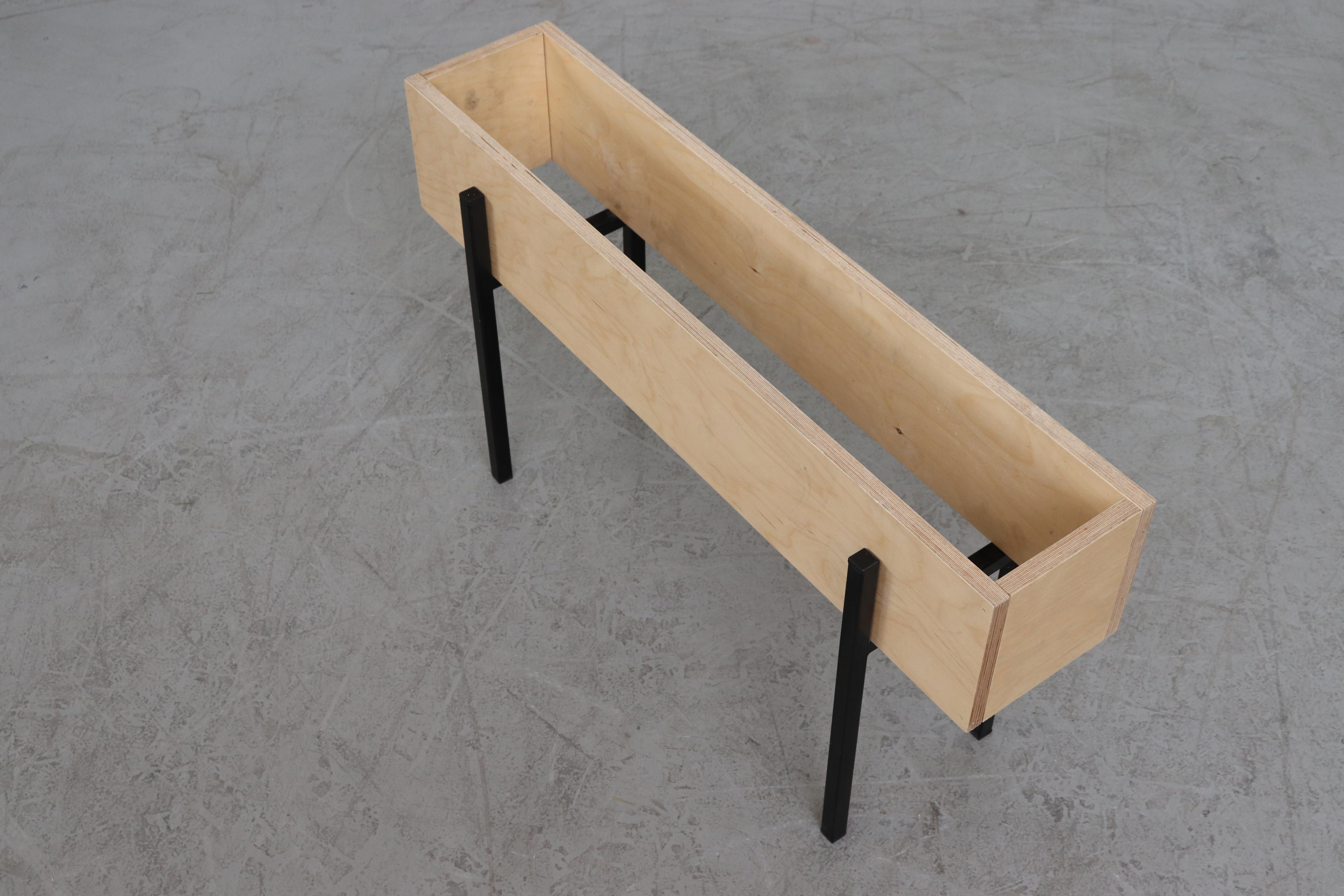 Contemporary Midcentury Inspired Wood Box Planter