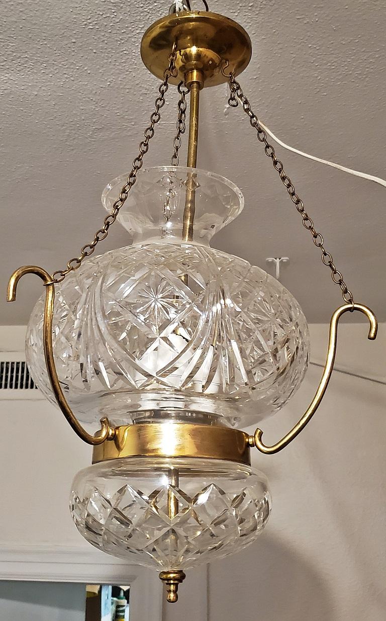 Midcentury Irish Waterford Crystal Traditional Style Chandelier 1