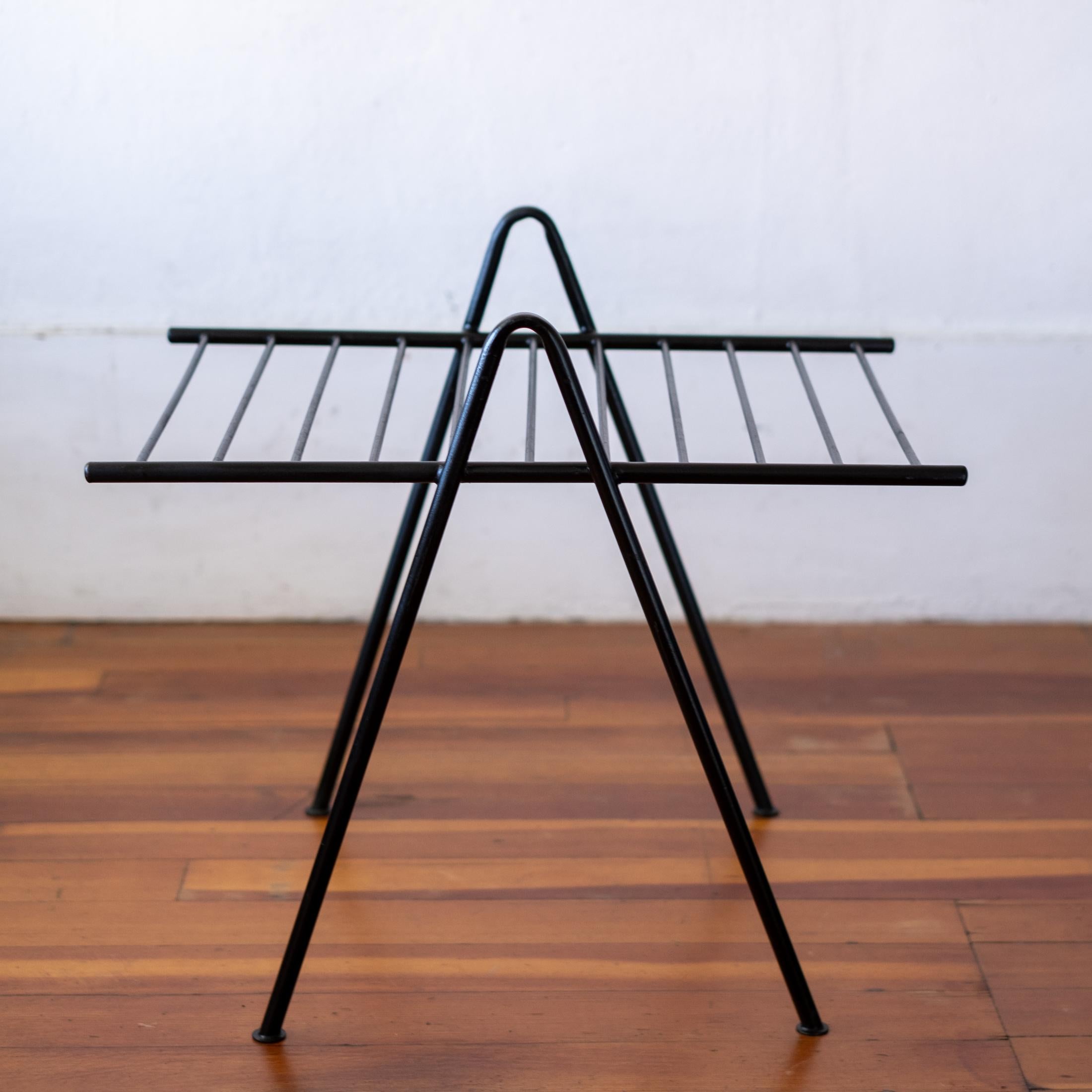 Midcentury Iron a Frame Table or Magazine Rack For Sale 6