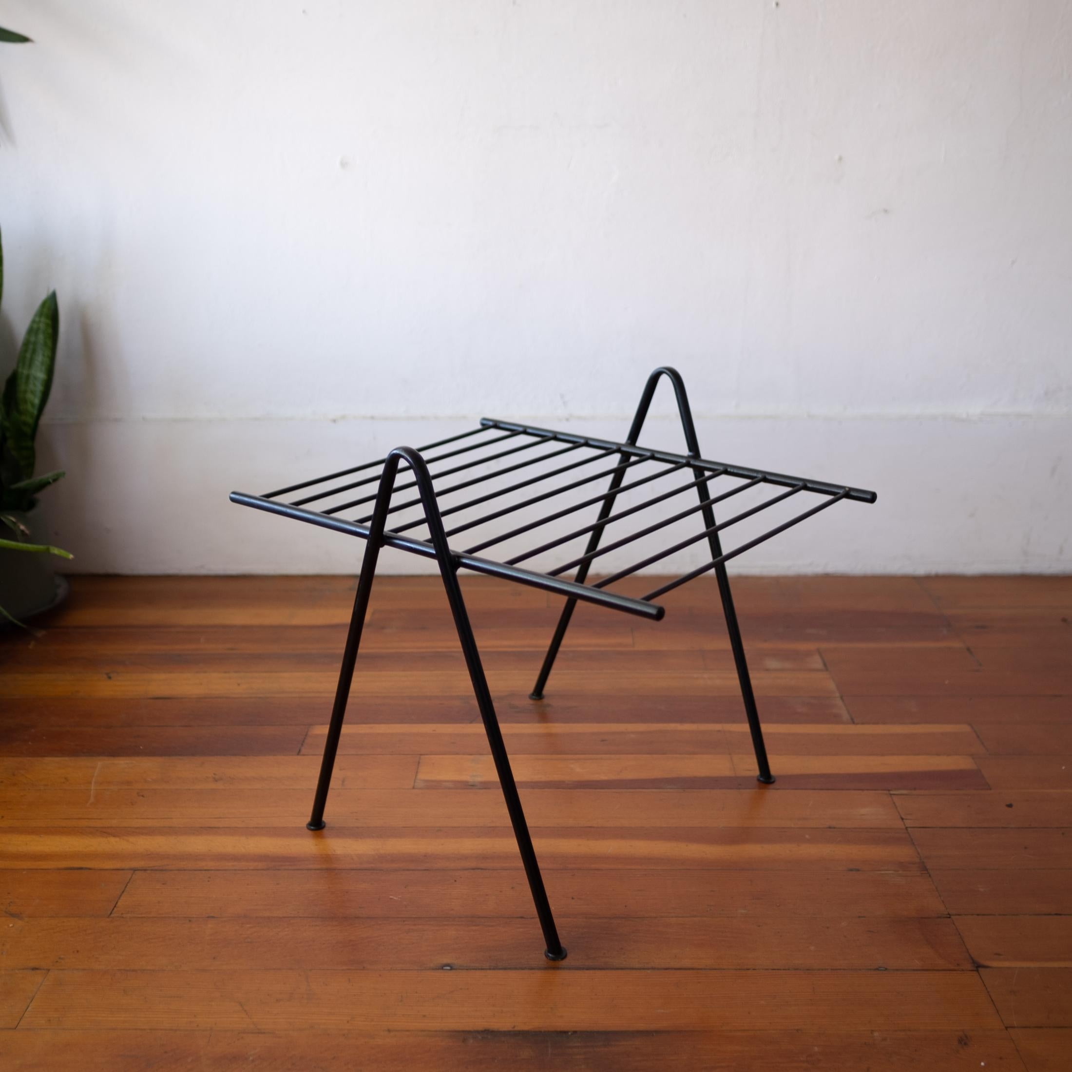 Midcentury Iron a Frame Table or Magazine Rack For Sale 2