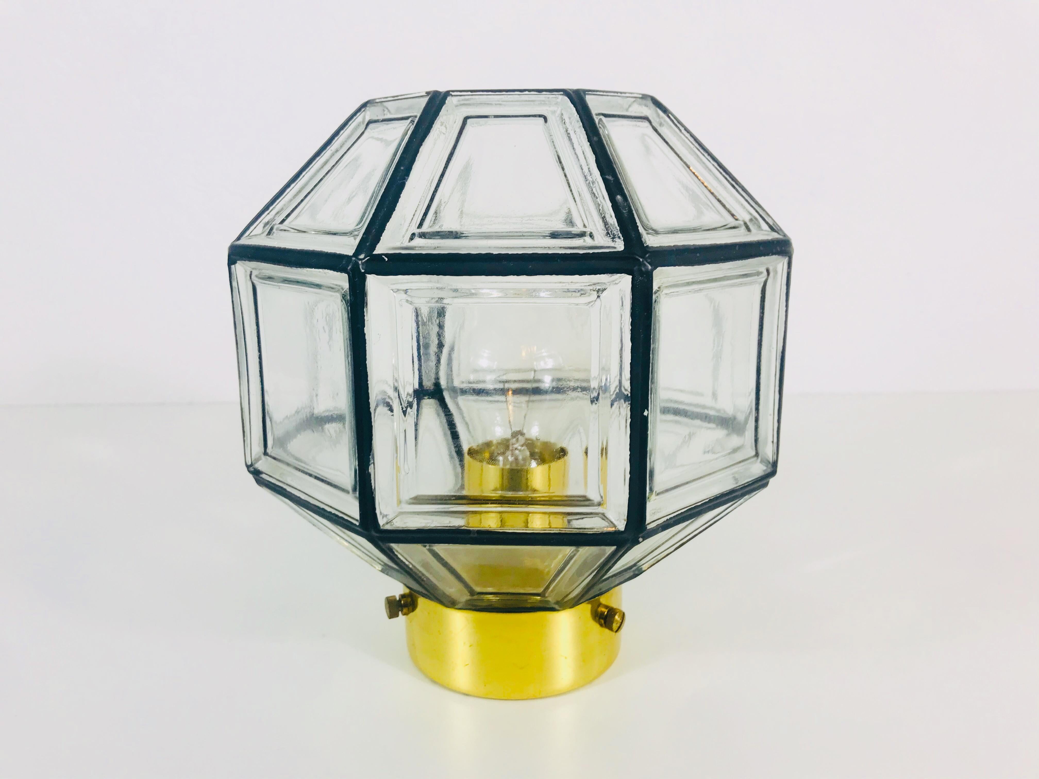 Mid-Century Modern Monture de chasse en fer et verre bulle de Glashütte Limburg:: années 1960 en vente