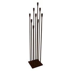 Midcentury Iron Candelabra in the Style of Harry Bertoia, 20th Century