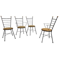 Vintage Midcentury Iron Dining Chairs