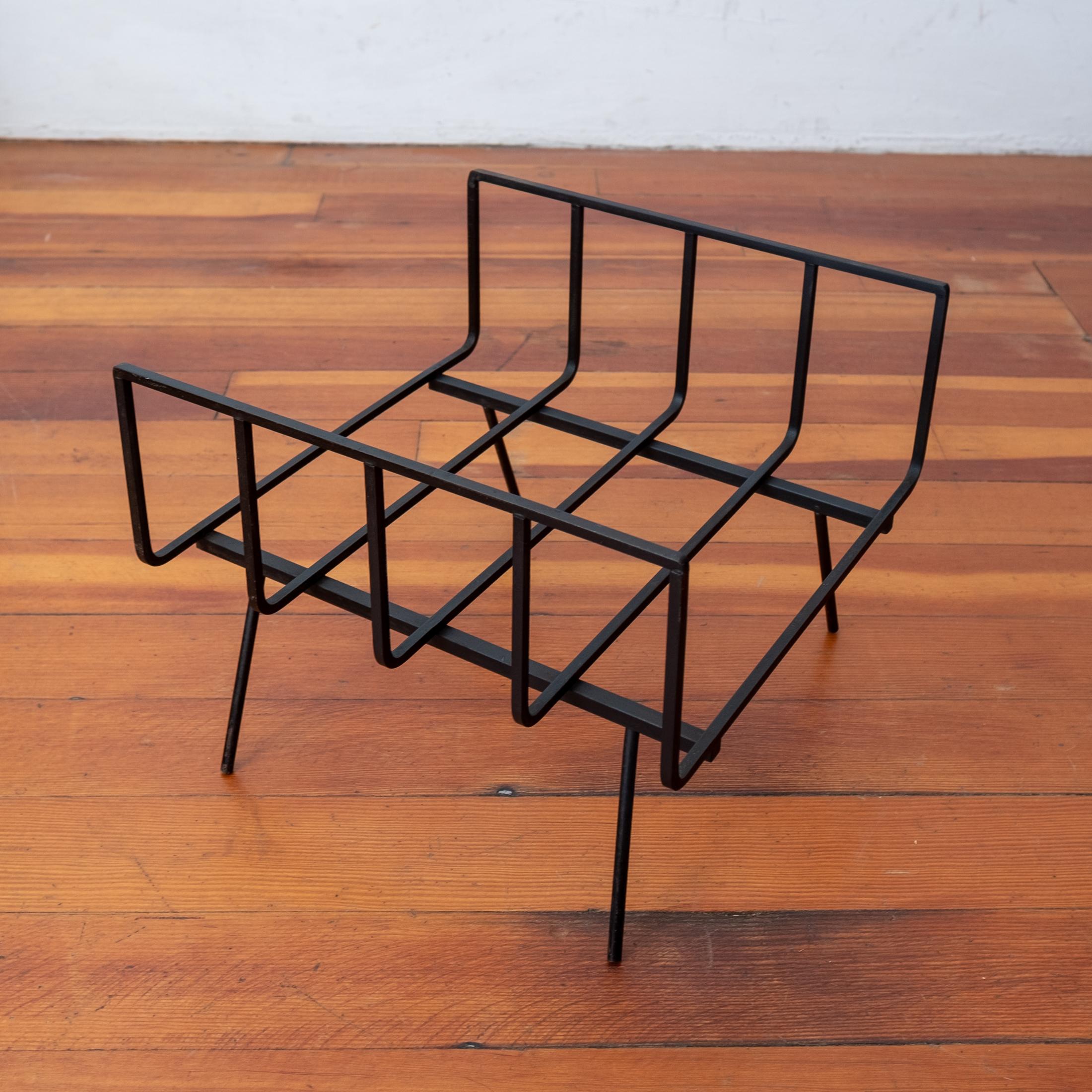 Mid-20th Century Midcentury Iron Magazine or Book Holder For Sale