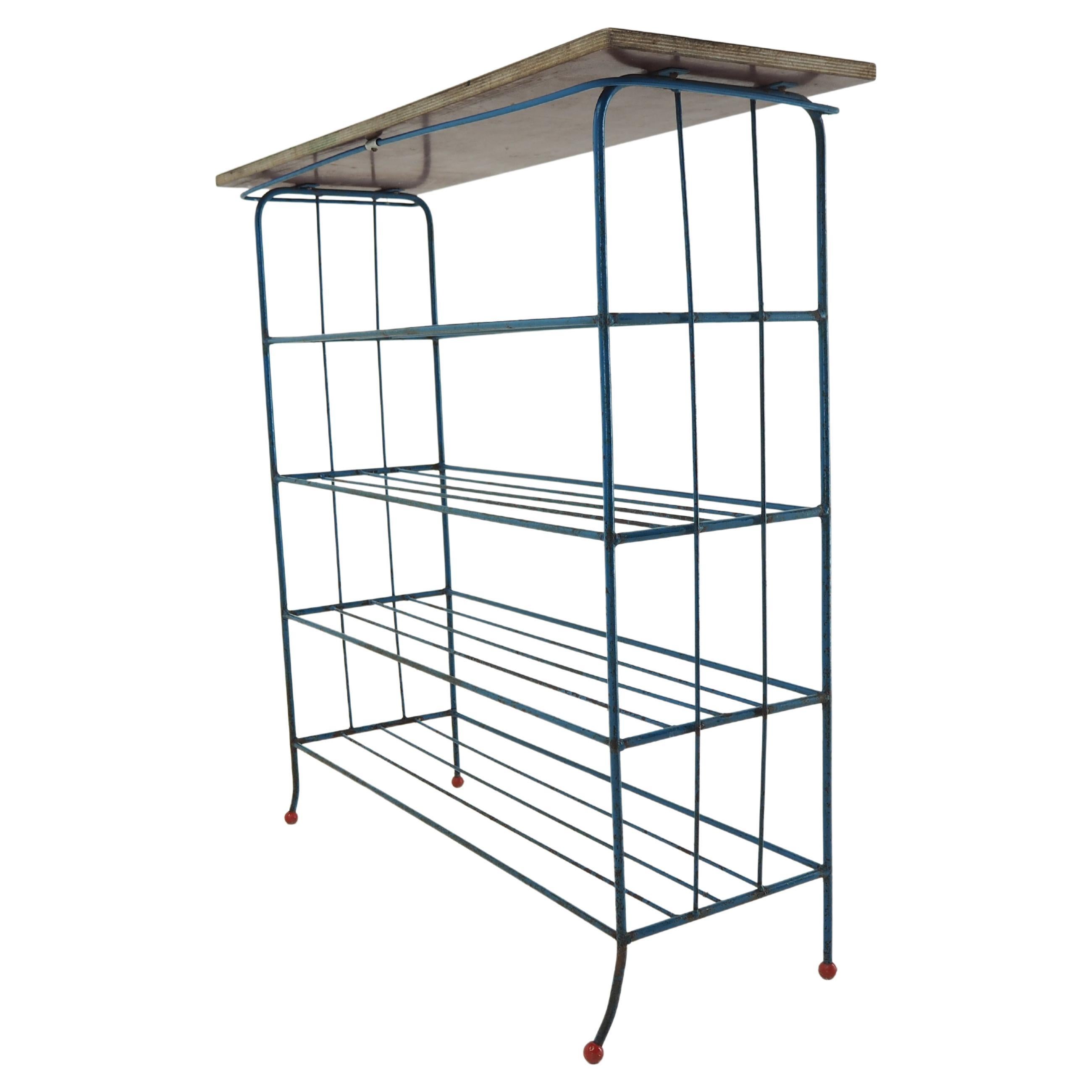 Midcentury Iron Shoe Rack, Europe, 1960s For Sale at 1stDibs