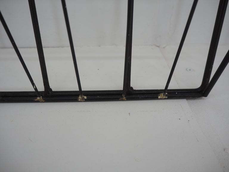 Midcentury Iron Wall News, Magazine, Shoe Rack, 1960s For Sale at 1stDibs