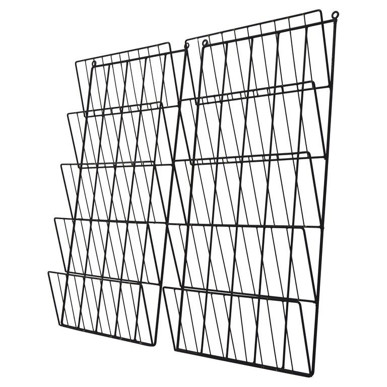 Midcentury Iron Wall News, Magazine, Shoe Rack, 1960s For Sale at 1stDibs