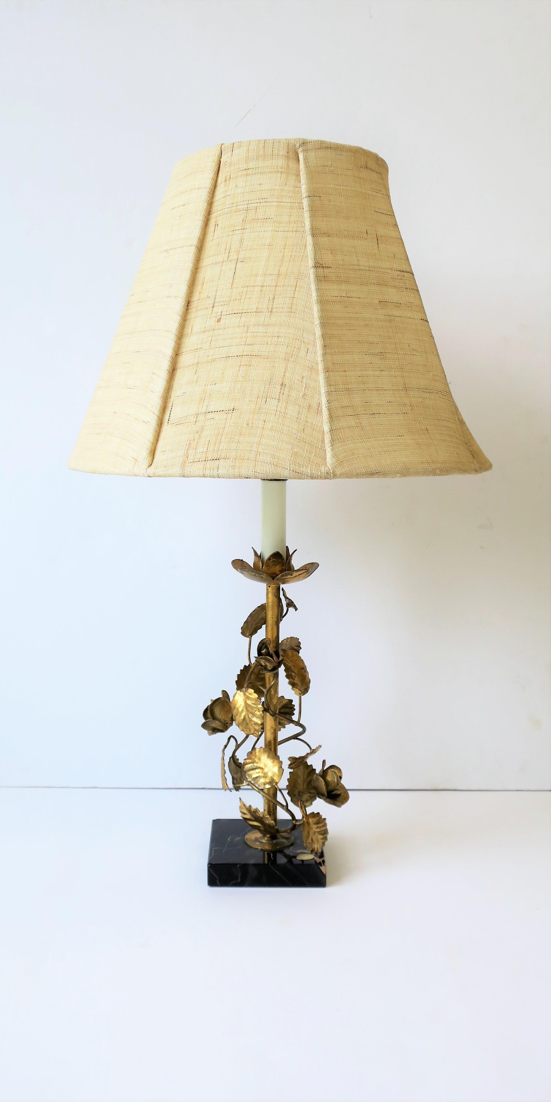 Italian Gold Gilt Tole and Black Marble Table Lamp For Sale at 1stDibs ...