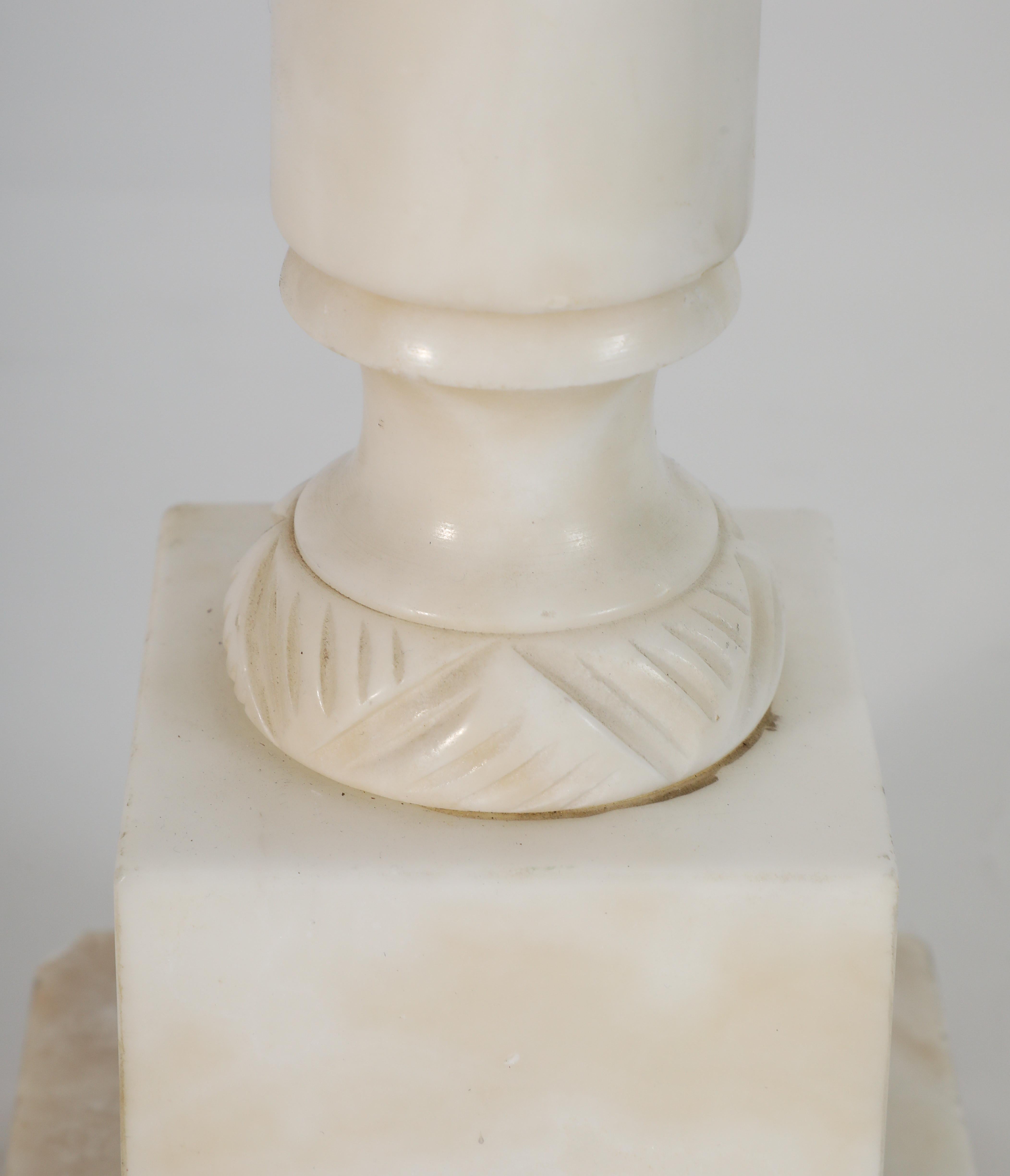 Midcentury Italian Alabaster Table Lamp For Sale 8