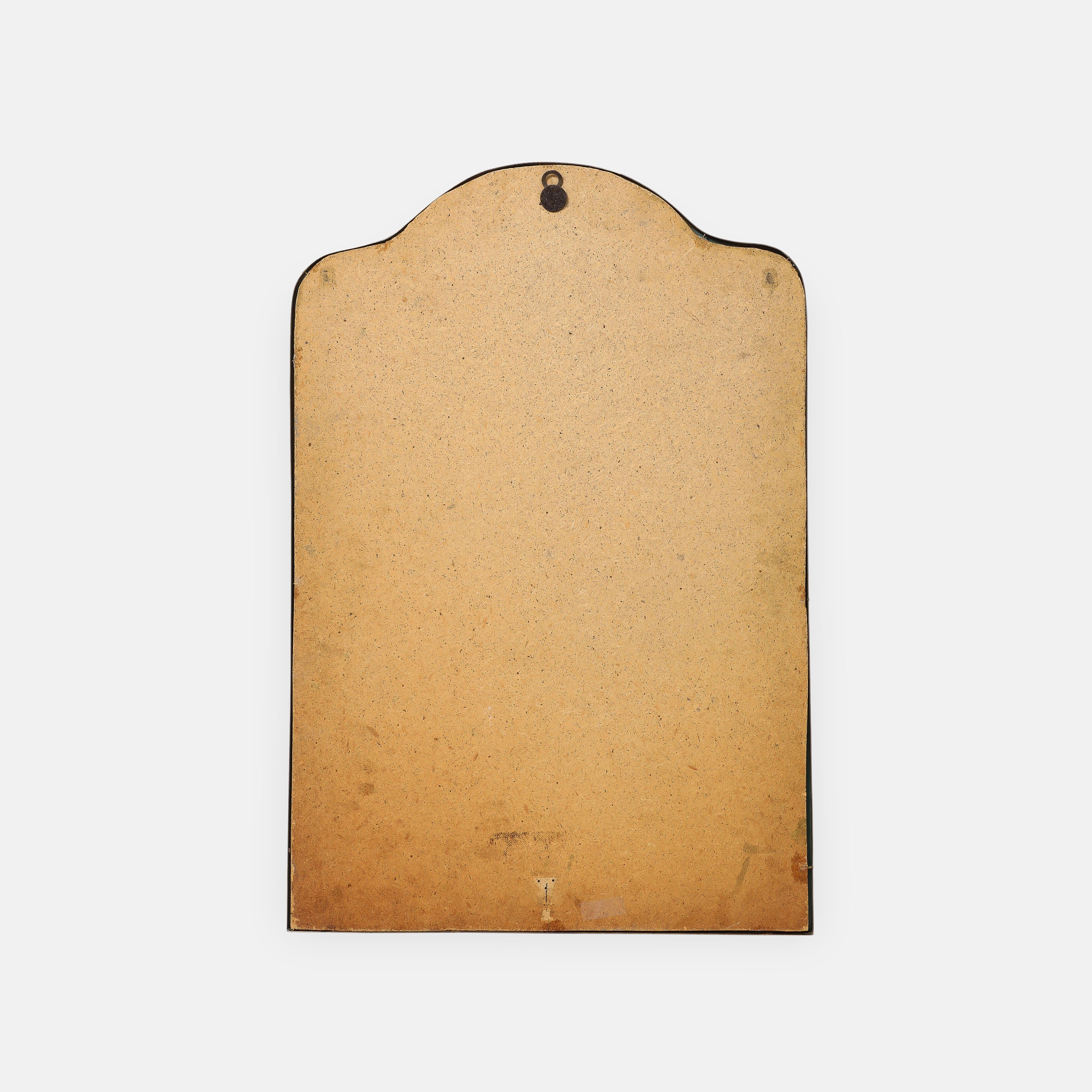 Miroir mural en laiton en forme d'arche, Italie du milieu du siècle, années 1950 en vente 4