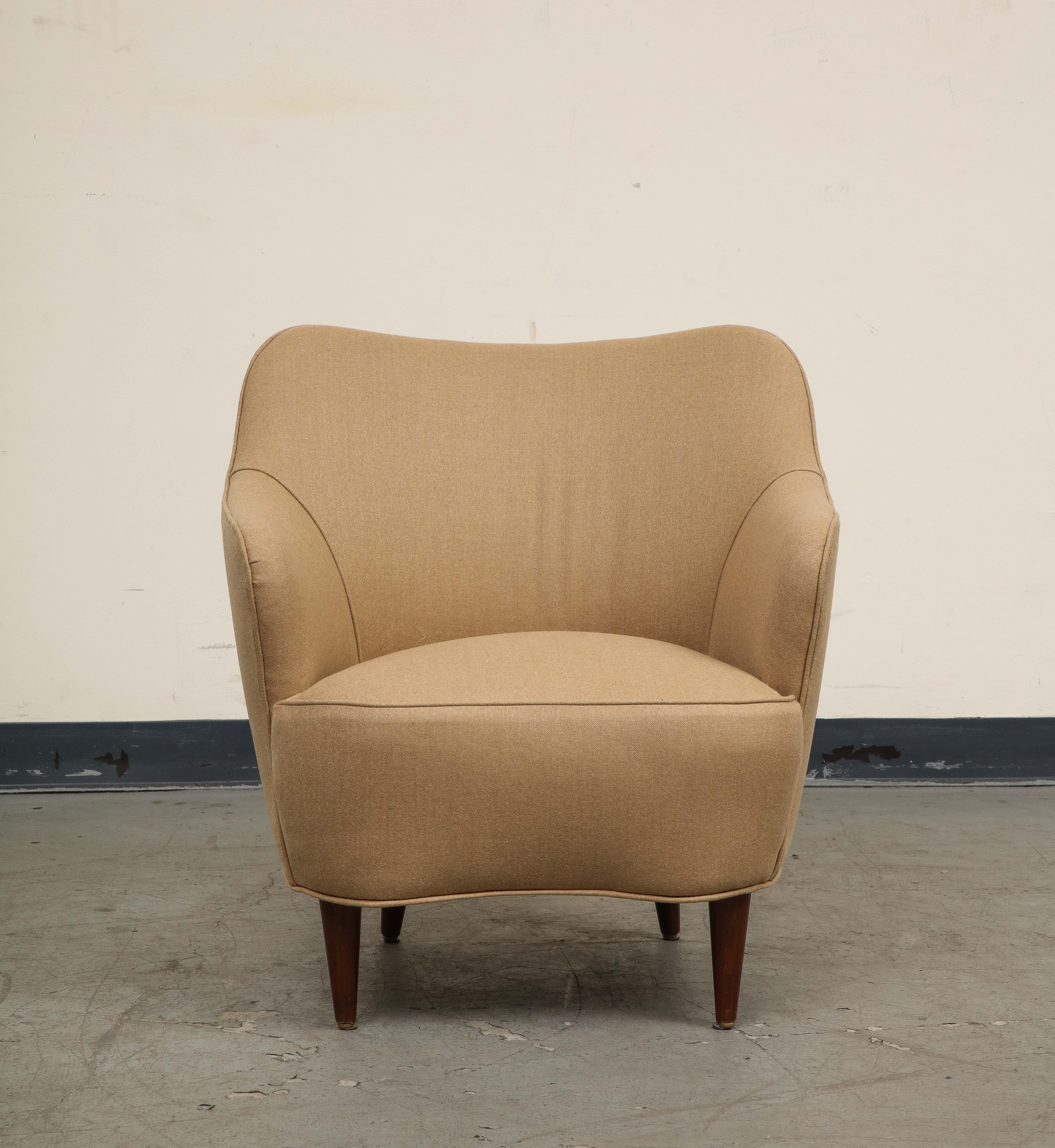 Italienischer Sessel aus der Mitte des Jahrhunderts von Gio Ponti für Casa e Giardino, 1950er Jahre (Moderne der Mitte des Jahrhunderts) im Angebot