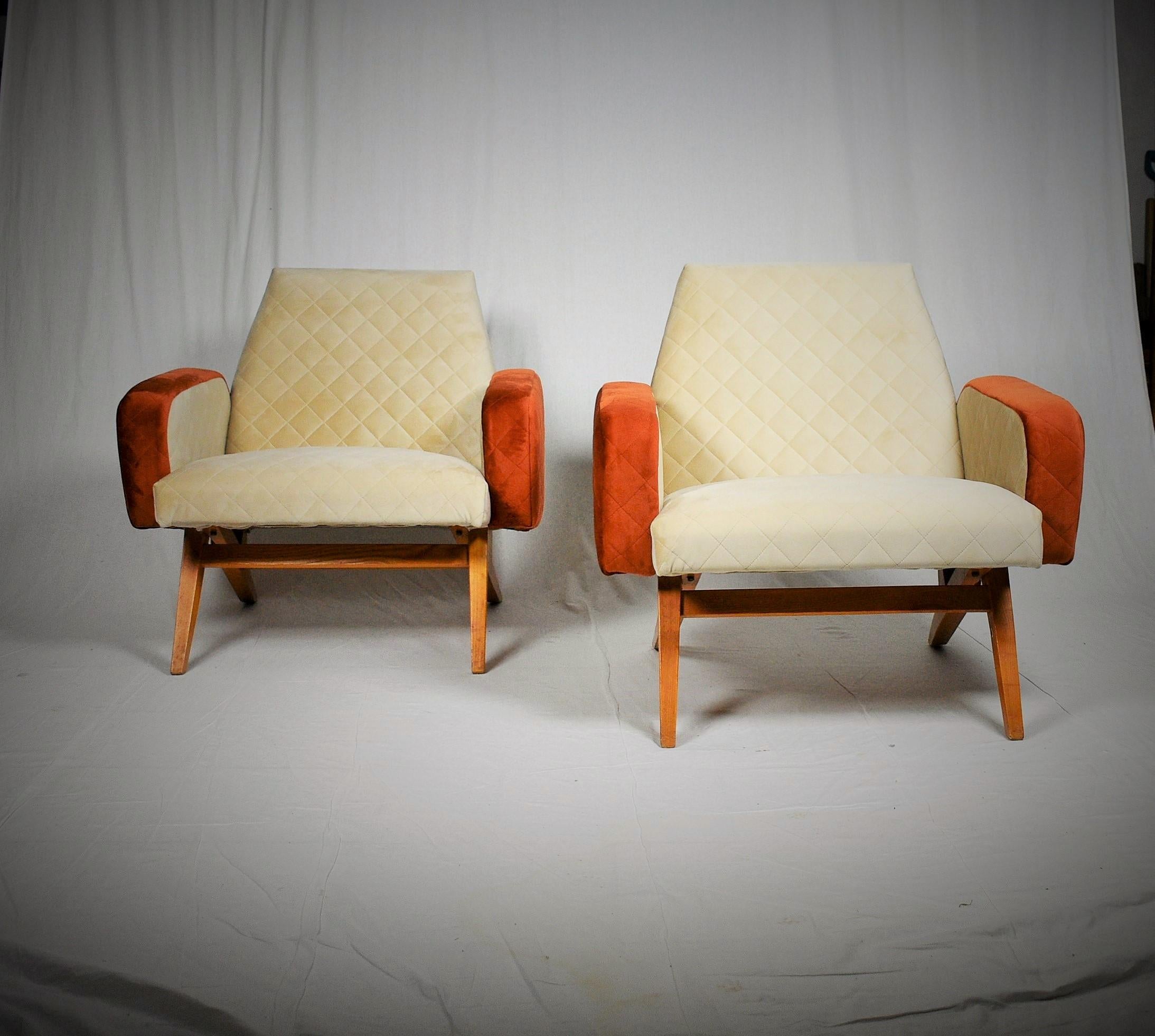 Milieu du XVIIe siècle Fauteuils italiens du milieu du siècle dernier, 1965 en vente