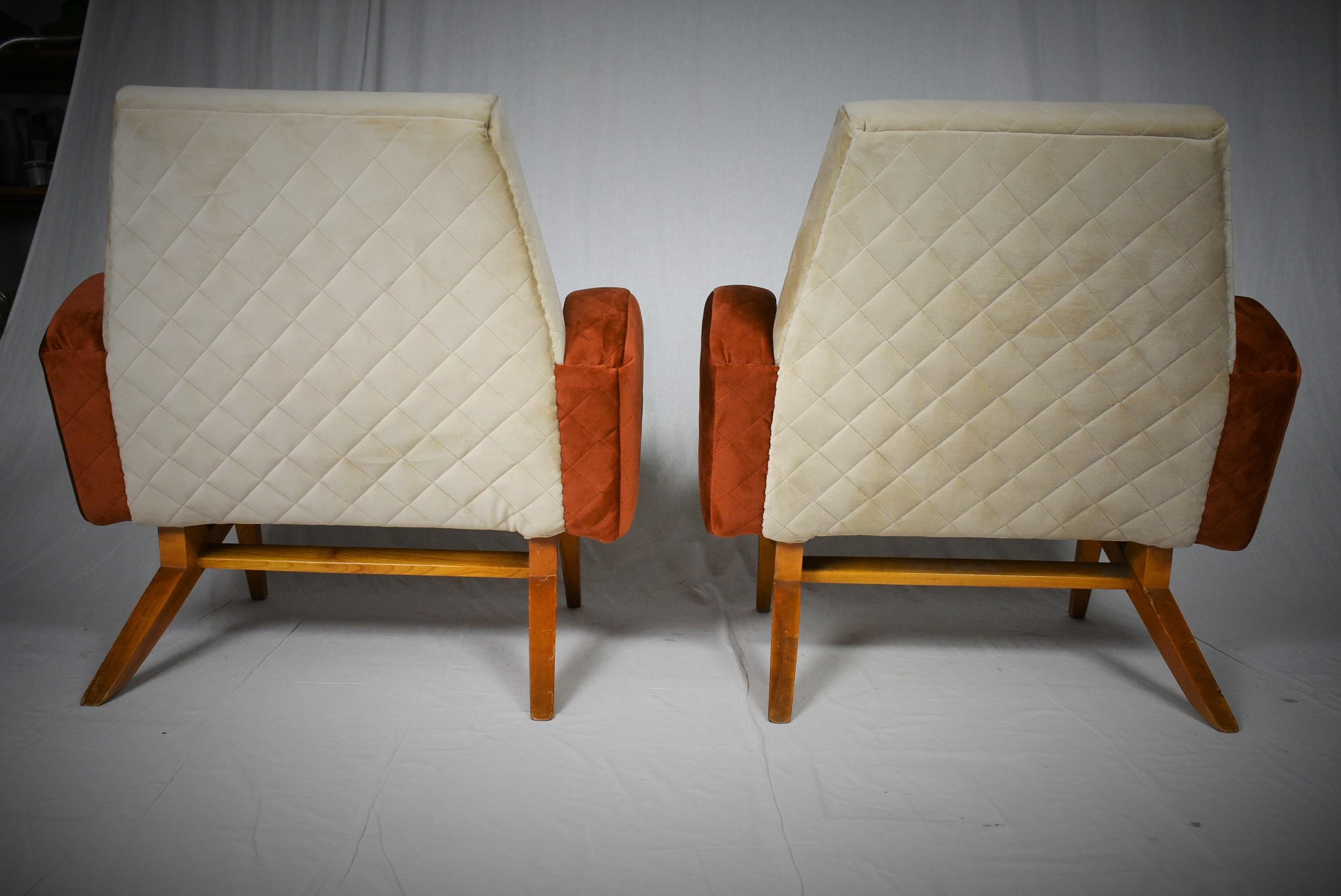 Fauteuils italiens du milieu du siècle dernier, 1965 en vente 1