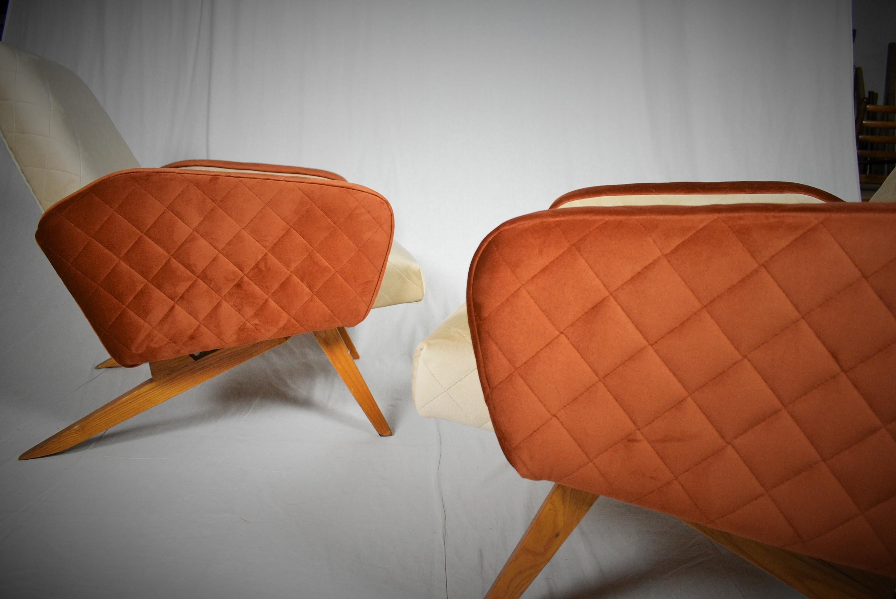 Modern Midcentury Italian Armchairs, 1965 For Sale