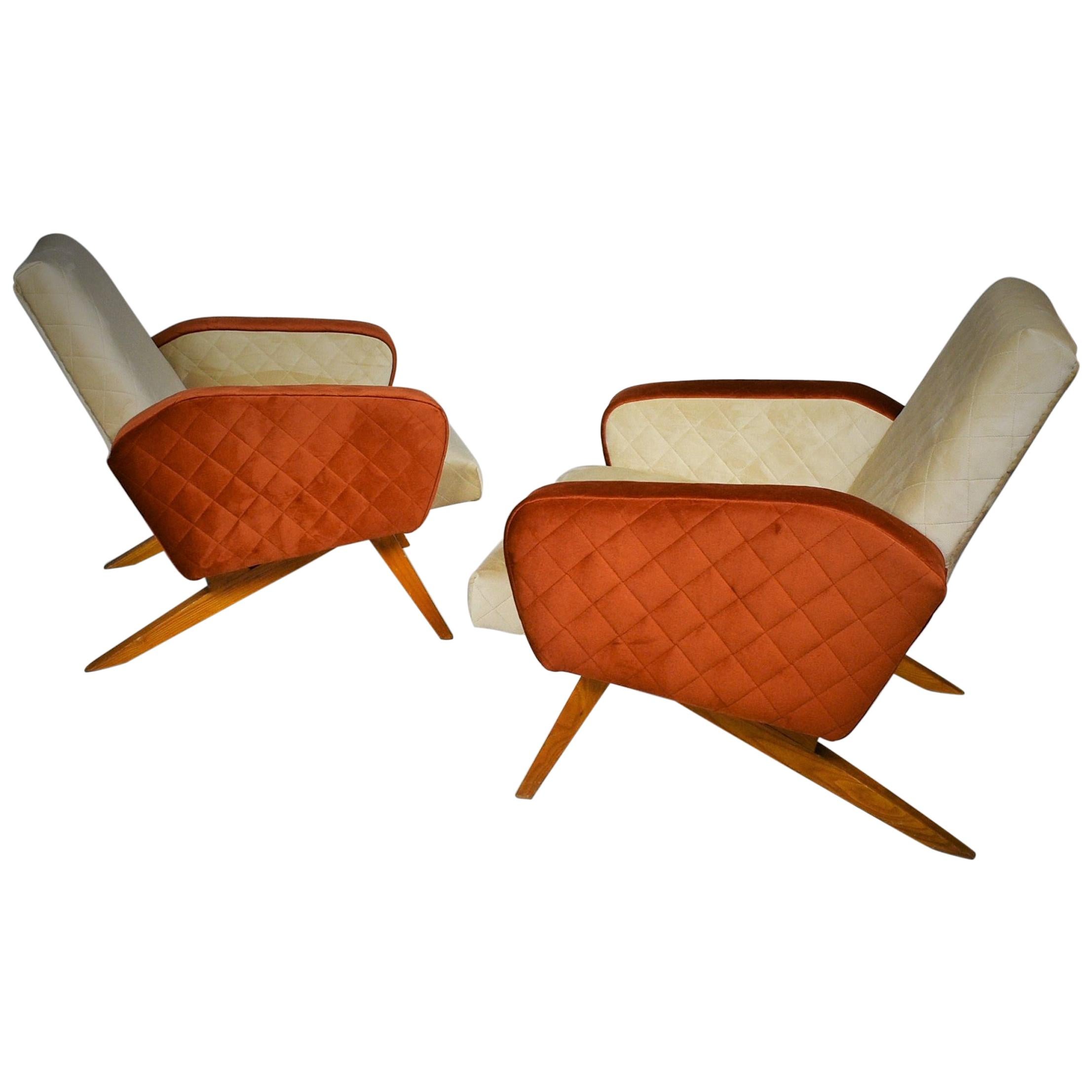 Midcentury Italian Armchairs, 1965 For Sale