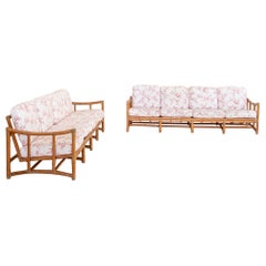 Midcentury Italian Bamboo Sofas by Lyda Levi, 1970