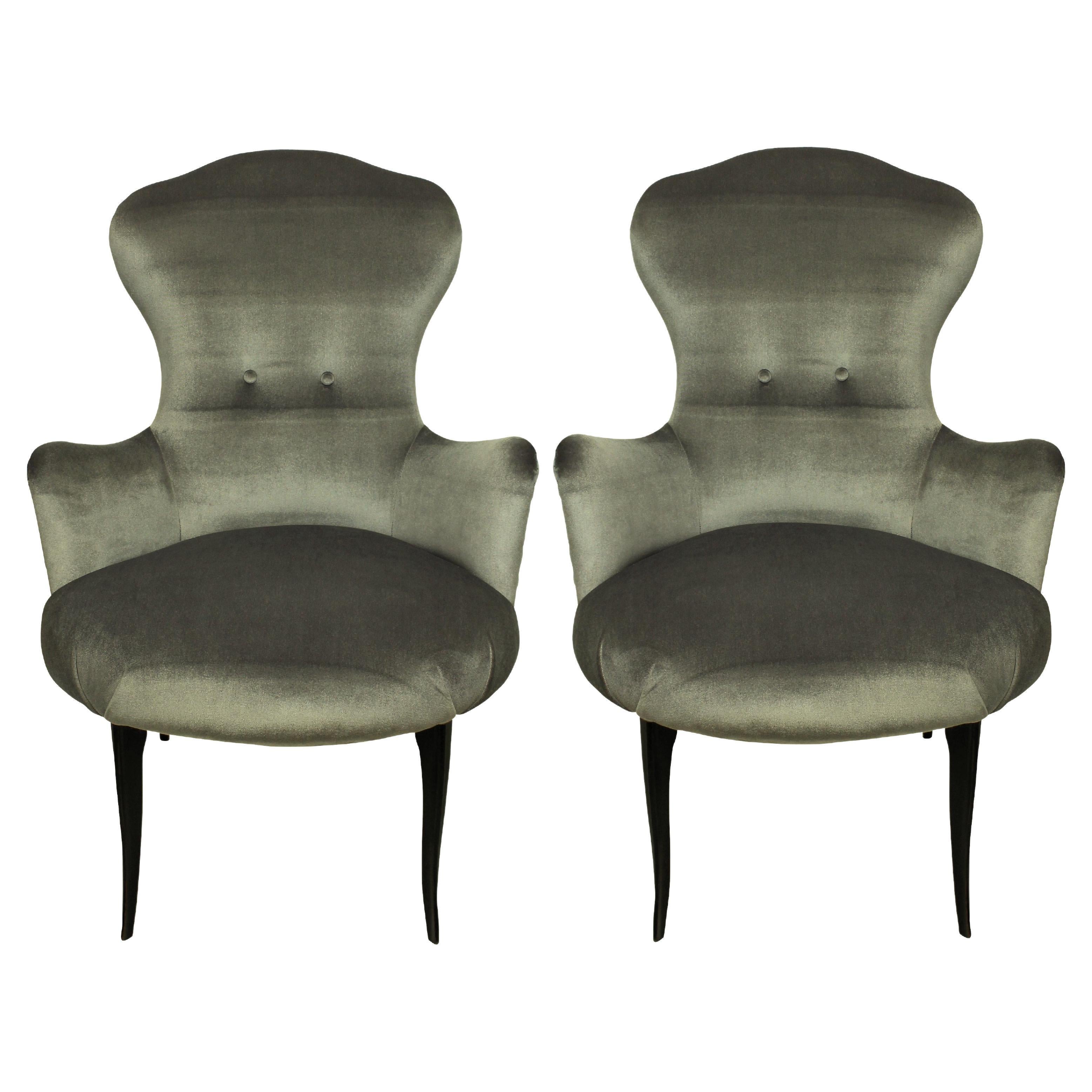 A Pair Of 50's Bedroom Chairs at 1stDibs