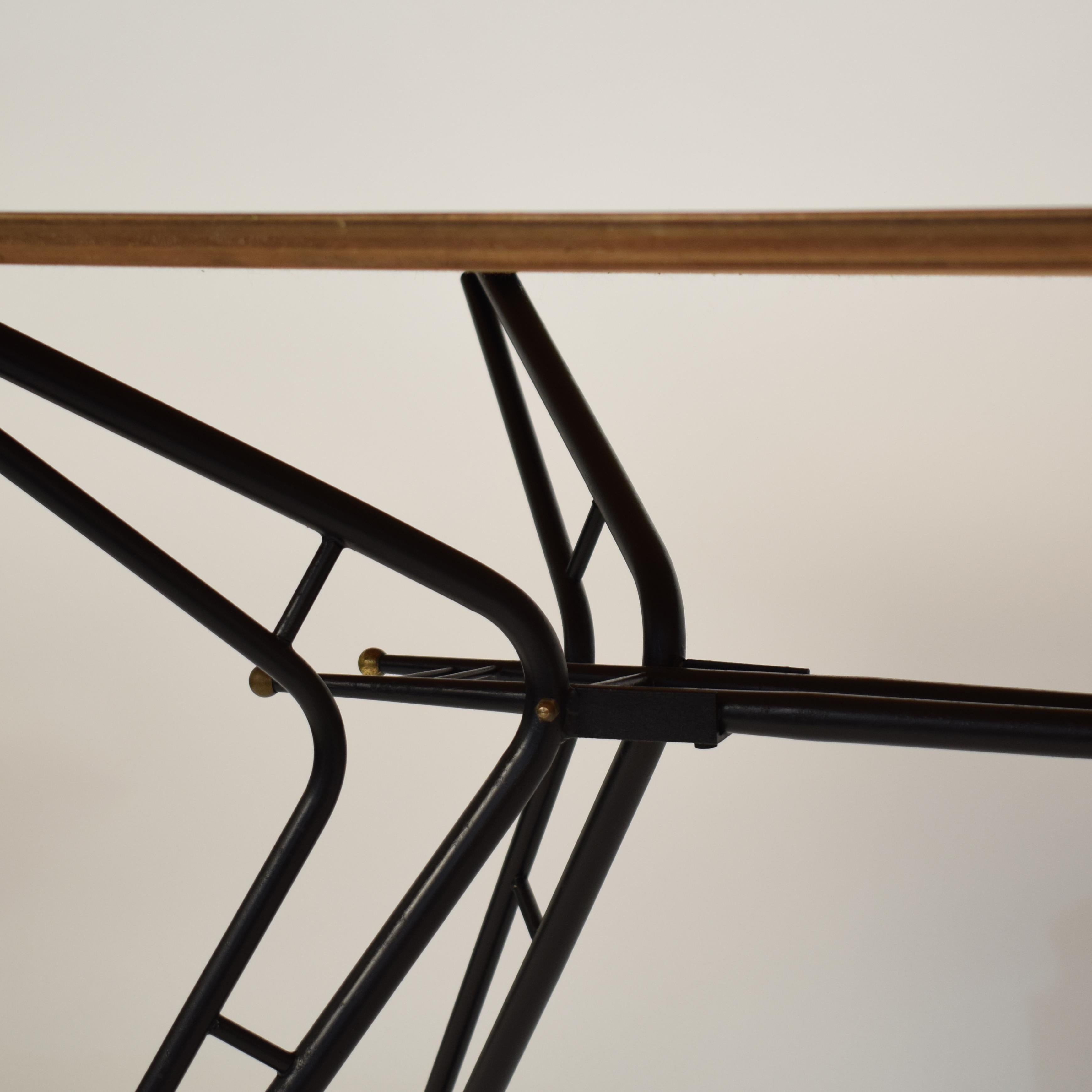 Midcentury Italian Black and White Dining Table Attributed to Ico Parisi, 1958 For Sale 3