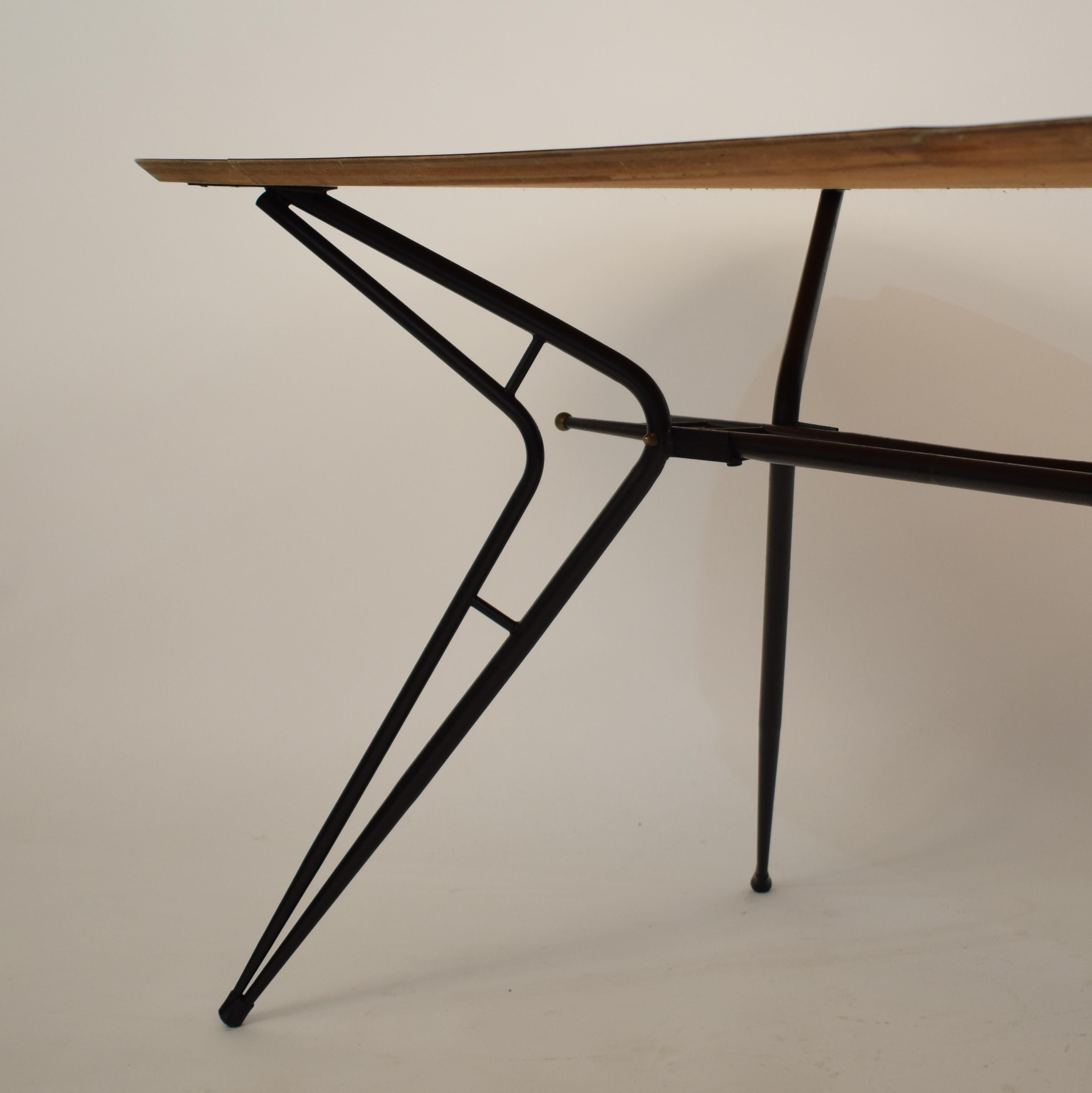 Midcentury Italian Black and White Dining Table Attributed to Ico Parisi, 1958 For Sale 5