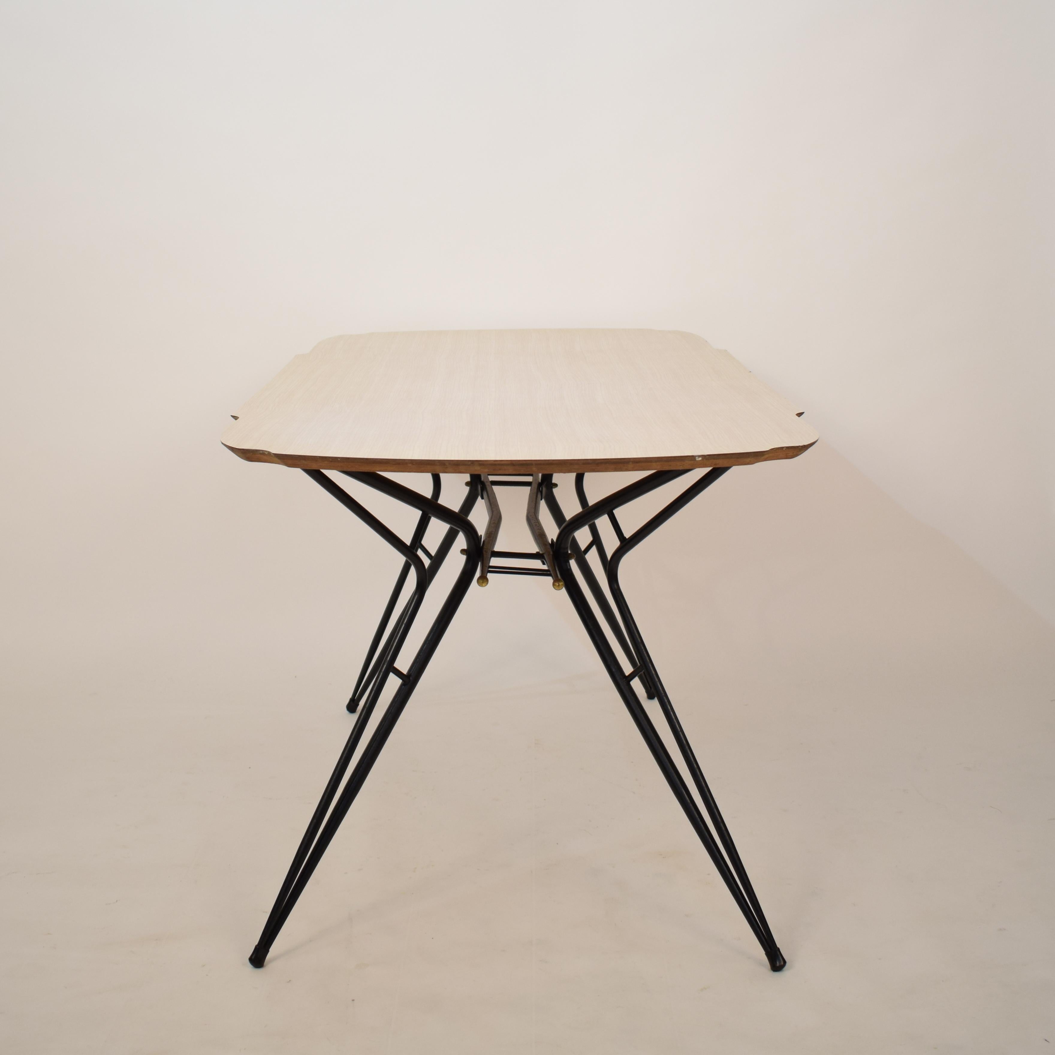Midcentury Italian Black and White Dining Table Attributed to Ico Parisi, 1958 For Sale 6