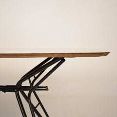 Midcentury Italian Black and White Dining Table Attributed to Ico Parisi, 1958