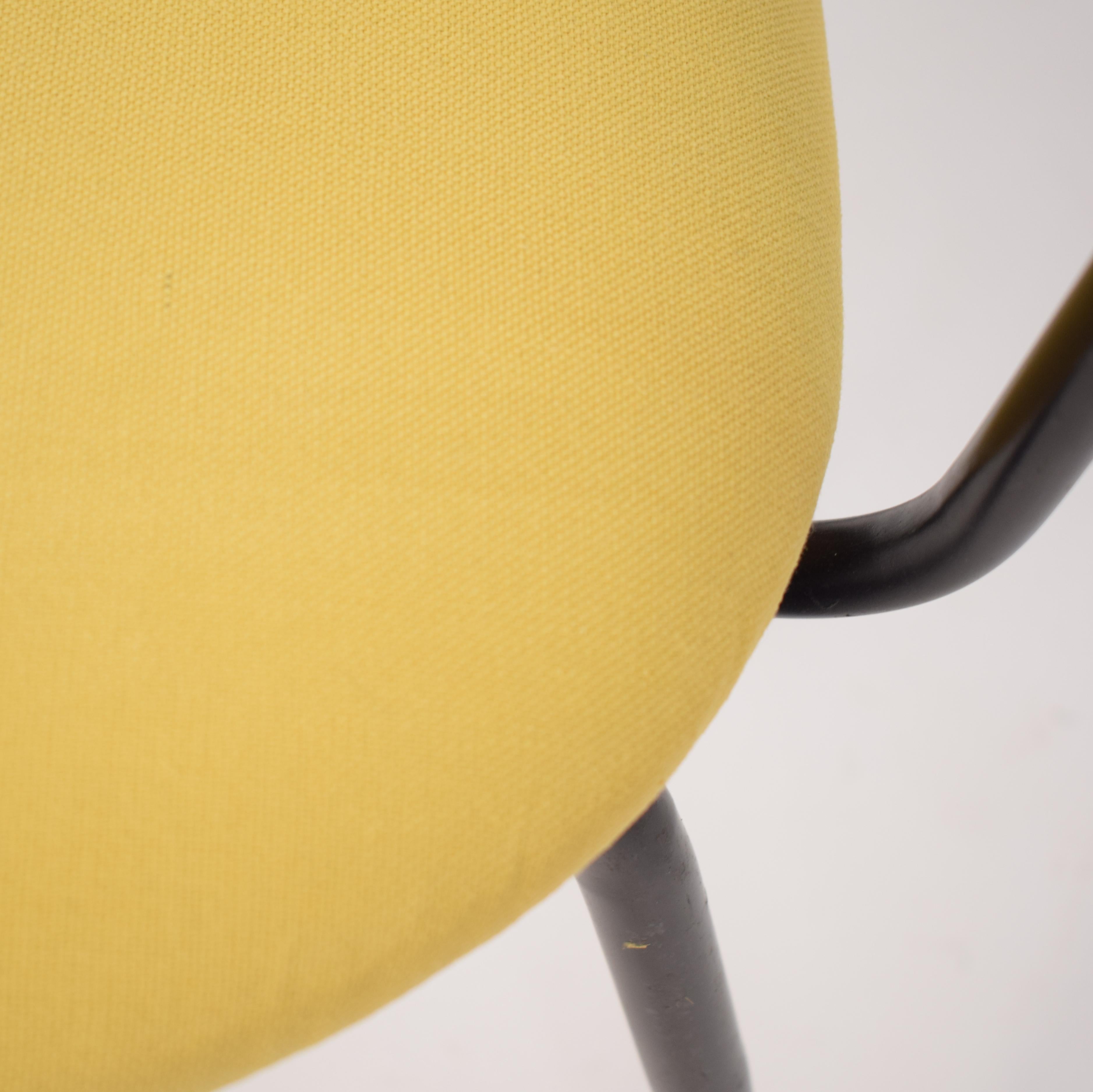 Midcentury Italian Black and Yellow Dining Chairs Attributed to Ico Parisi, 1958 9