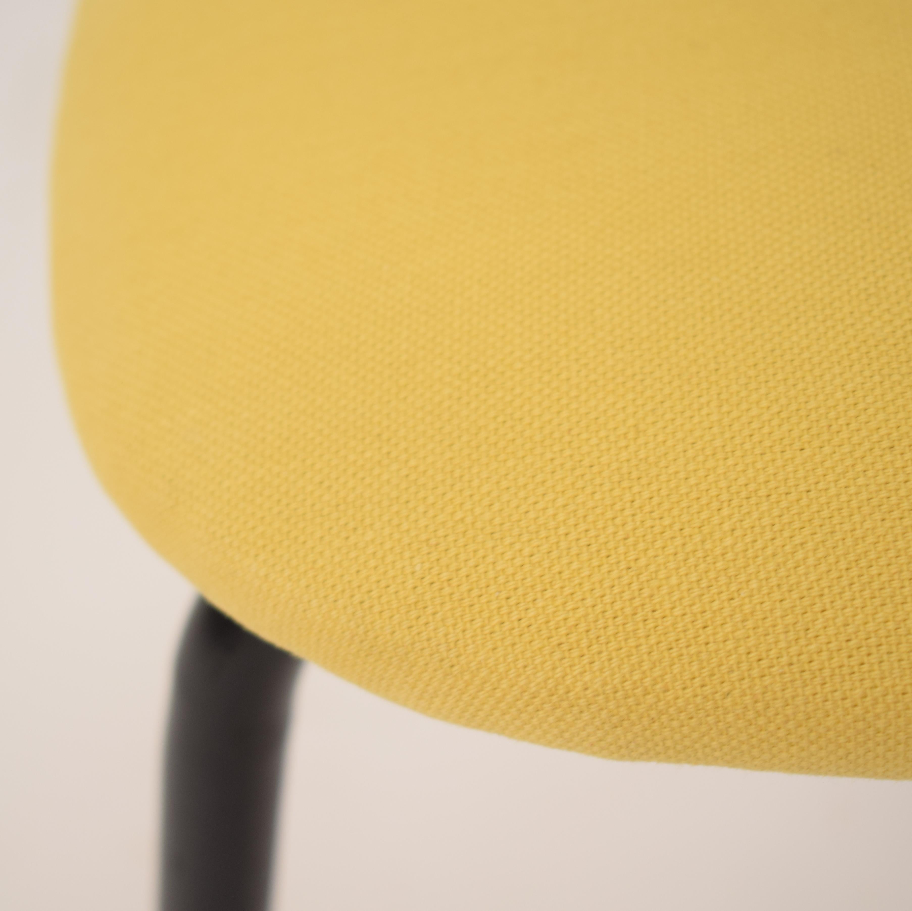 Midcentury Italian Black and Yellow Dining Chairs Attributed to Ico Parisi, 1958 1