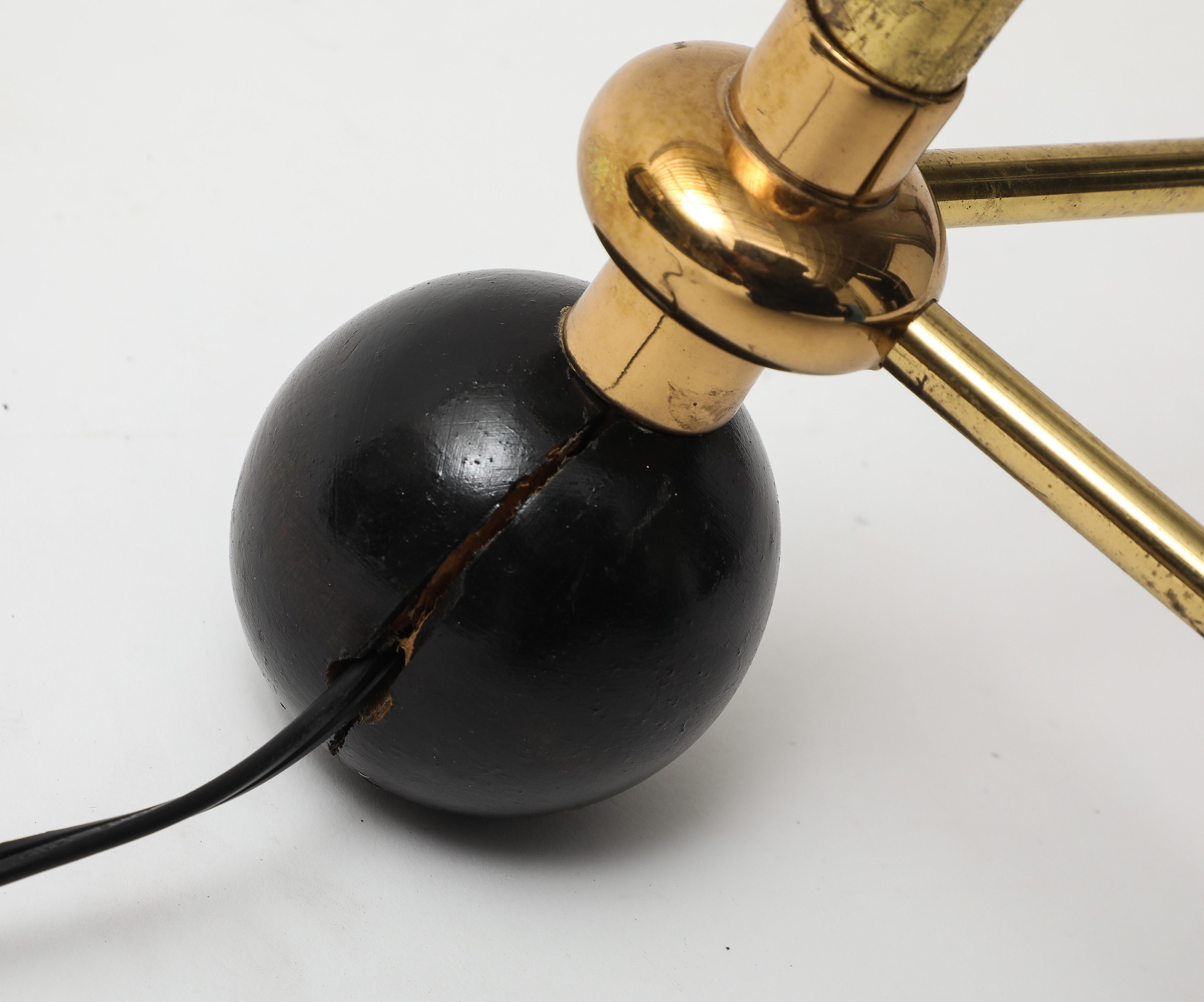 Verstellbare Stehlampe aus italienischem Messing aus der Mitte des Jahrhunderts im Angebot 12