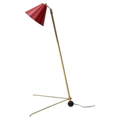 Midcentury Italian Brass Adjustable Floor Lamp