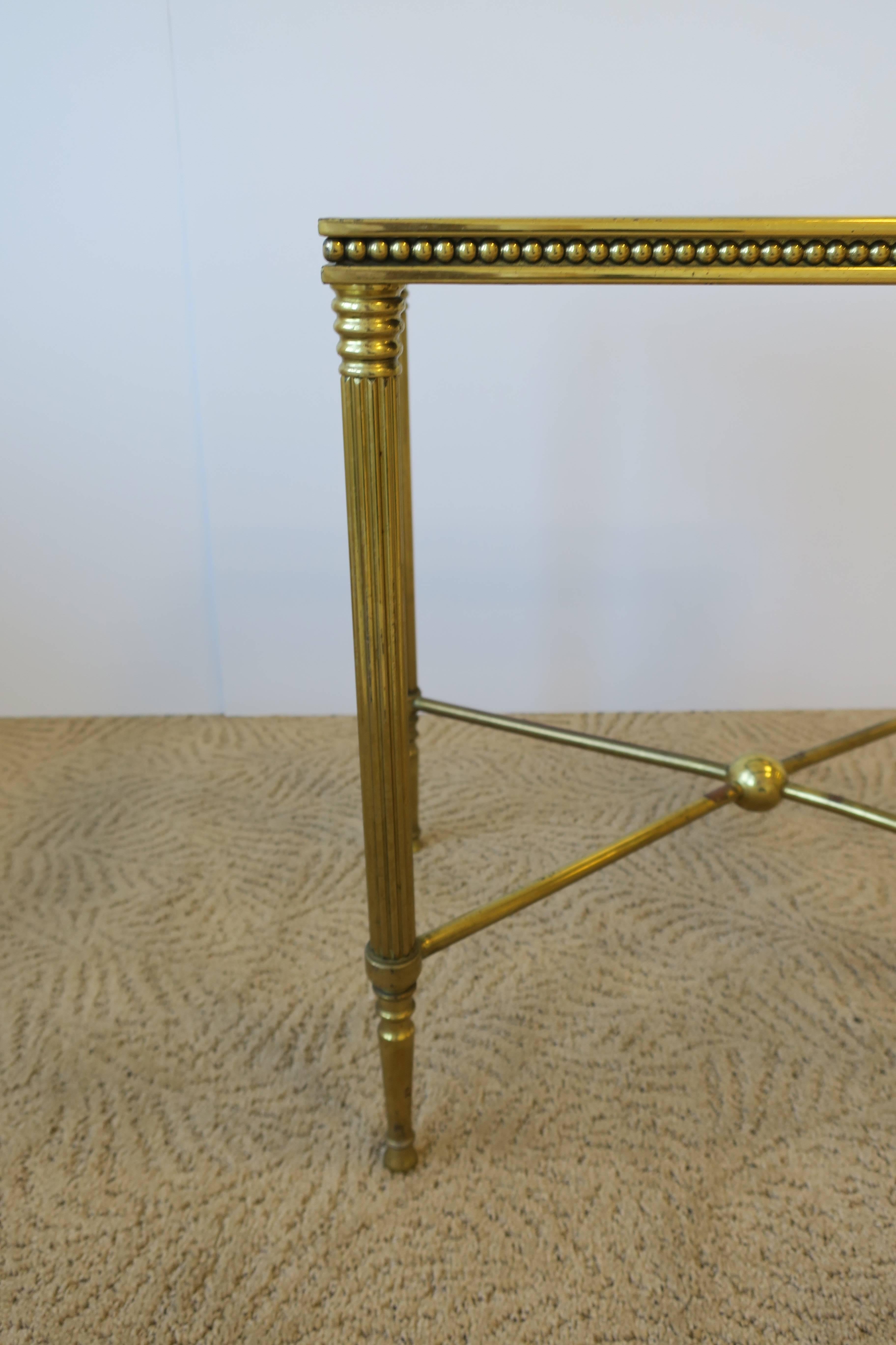 Italian Brass and Glass End or Side Table in the Style of Jansen 7